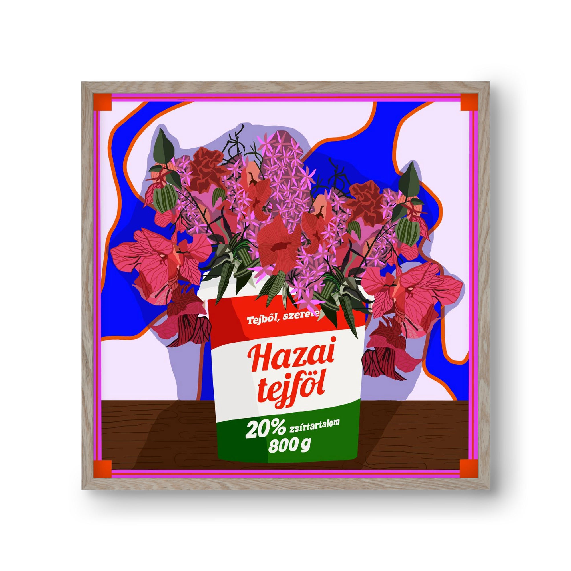 Hazai ízek, 30x30 cm (30x30 cm), Tölgy keret