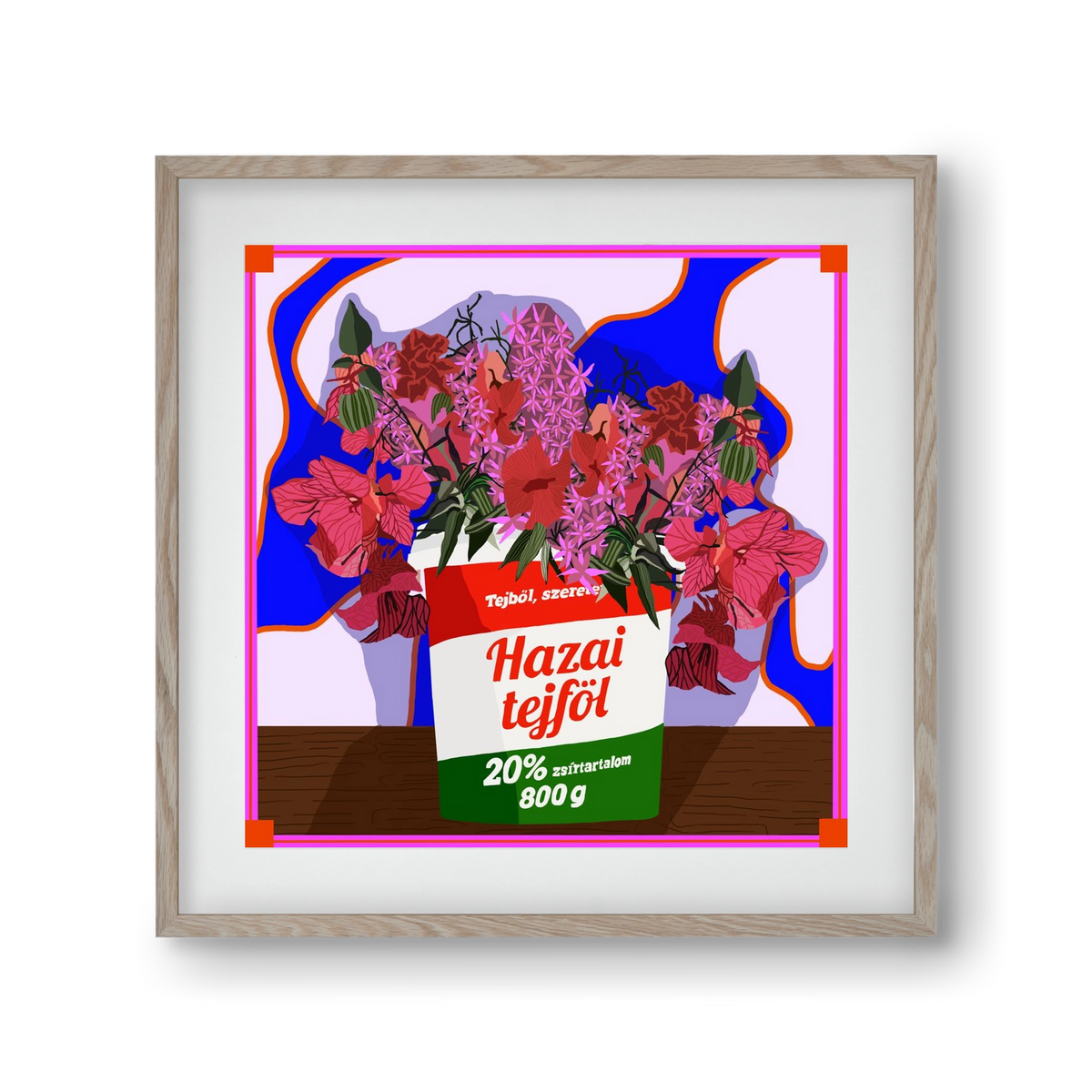 Hazai ízek, 30x30 cm (20x20 cm), Tölgy keret, paszpartuval