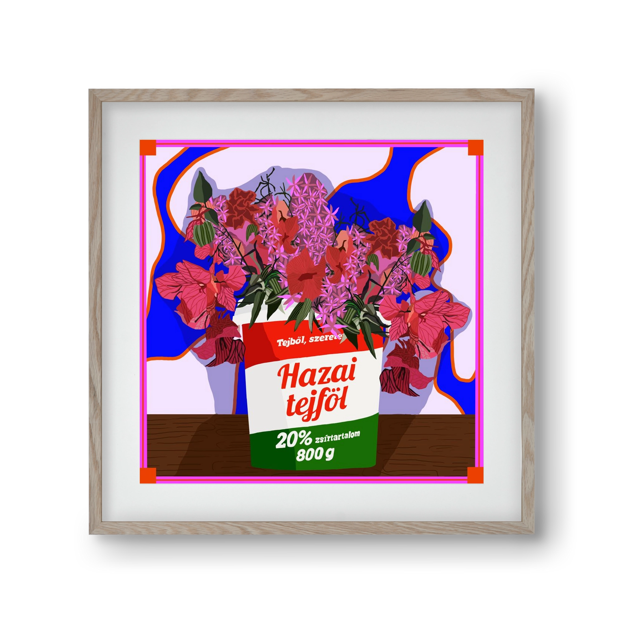 Hazai ízek, 30x30 cm (20x20 cm), Tölgy keret, paszpartuval