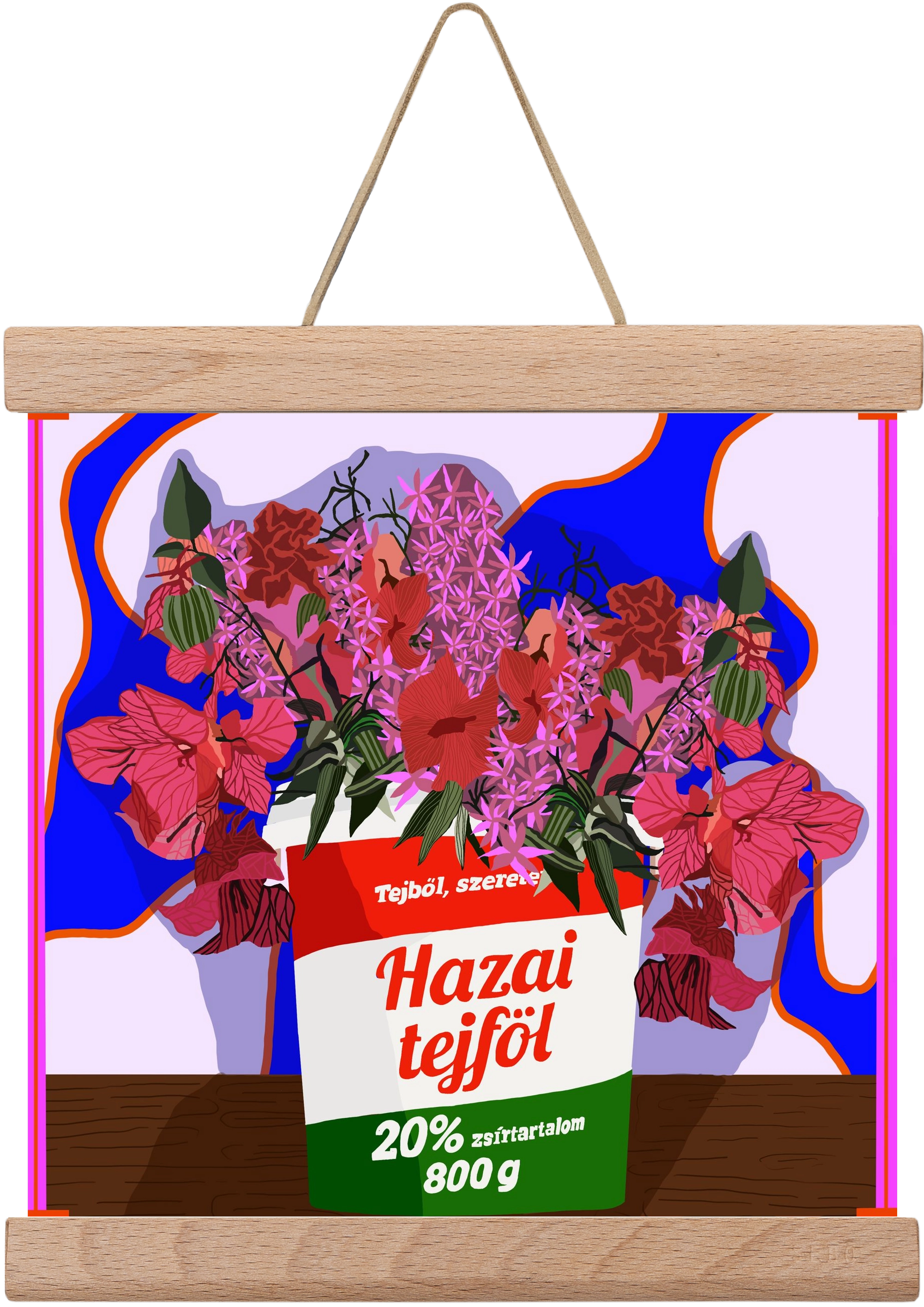 Hazai ízek, 20x20 cm (20x20 cm), Tölgy akasztó