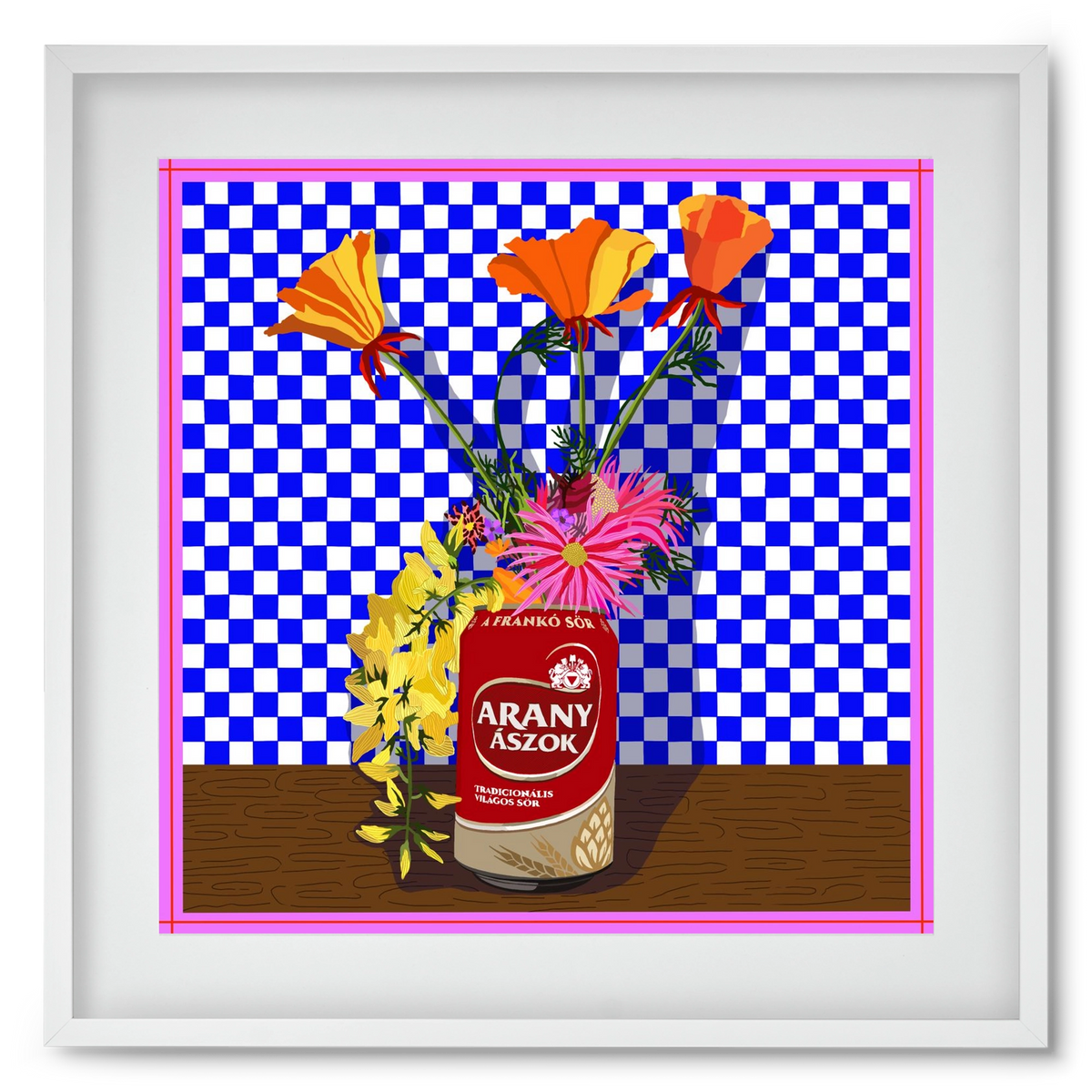 Az igazi, 50x50 cm (40x40 cm), Fehér keret, paszpartuval