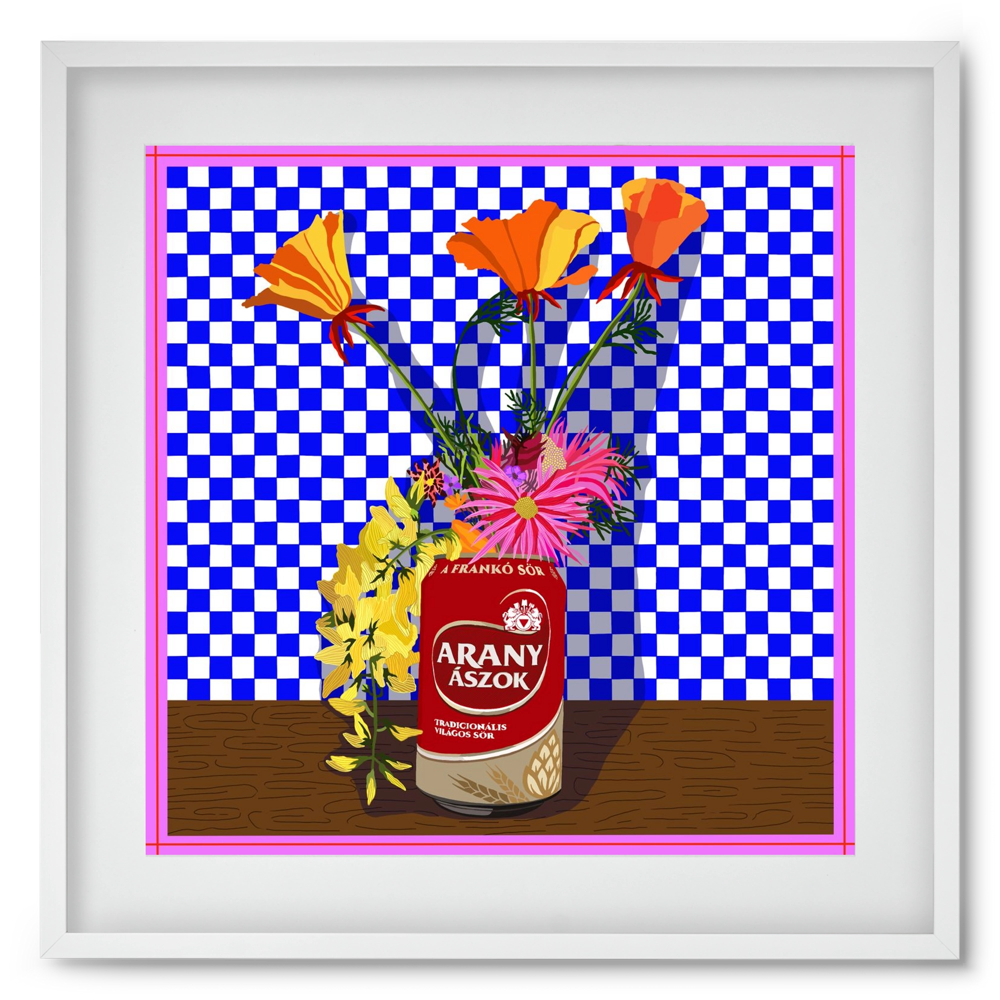 Az igazi, 50x50 cm (40x40 cm), Fehér keret, paszpartuval