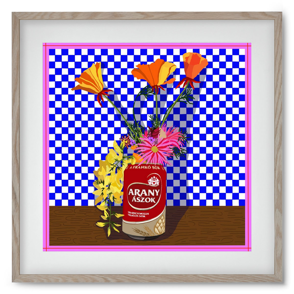 Az igazi, 50x50 cm (40x40 cm), Tölgy keret, paszpartuval