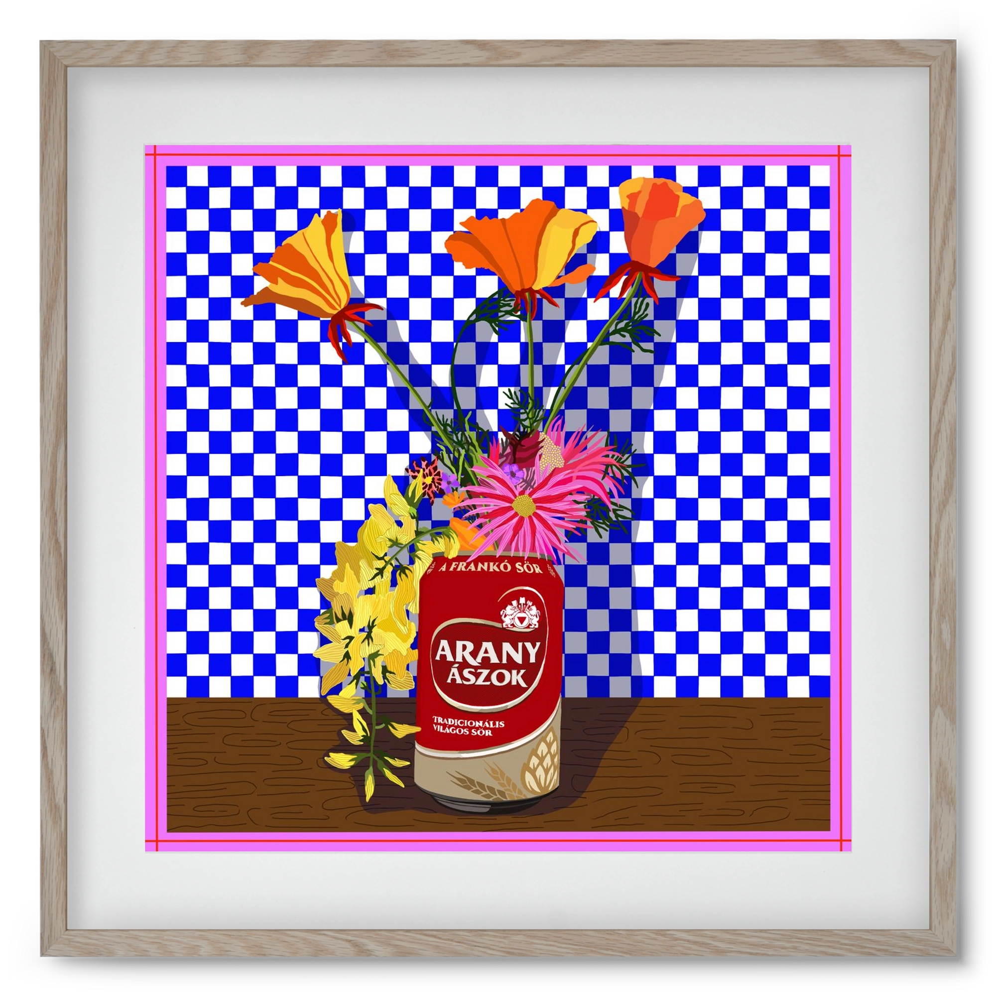 Az igazi, 50x50 cm (40x40 cm), Tölgy keret, paszpartuval