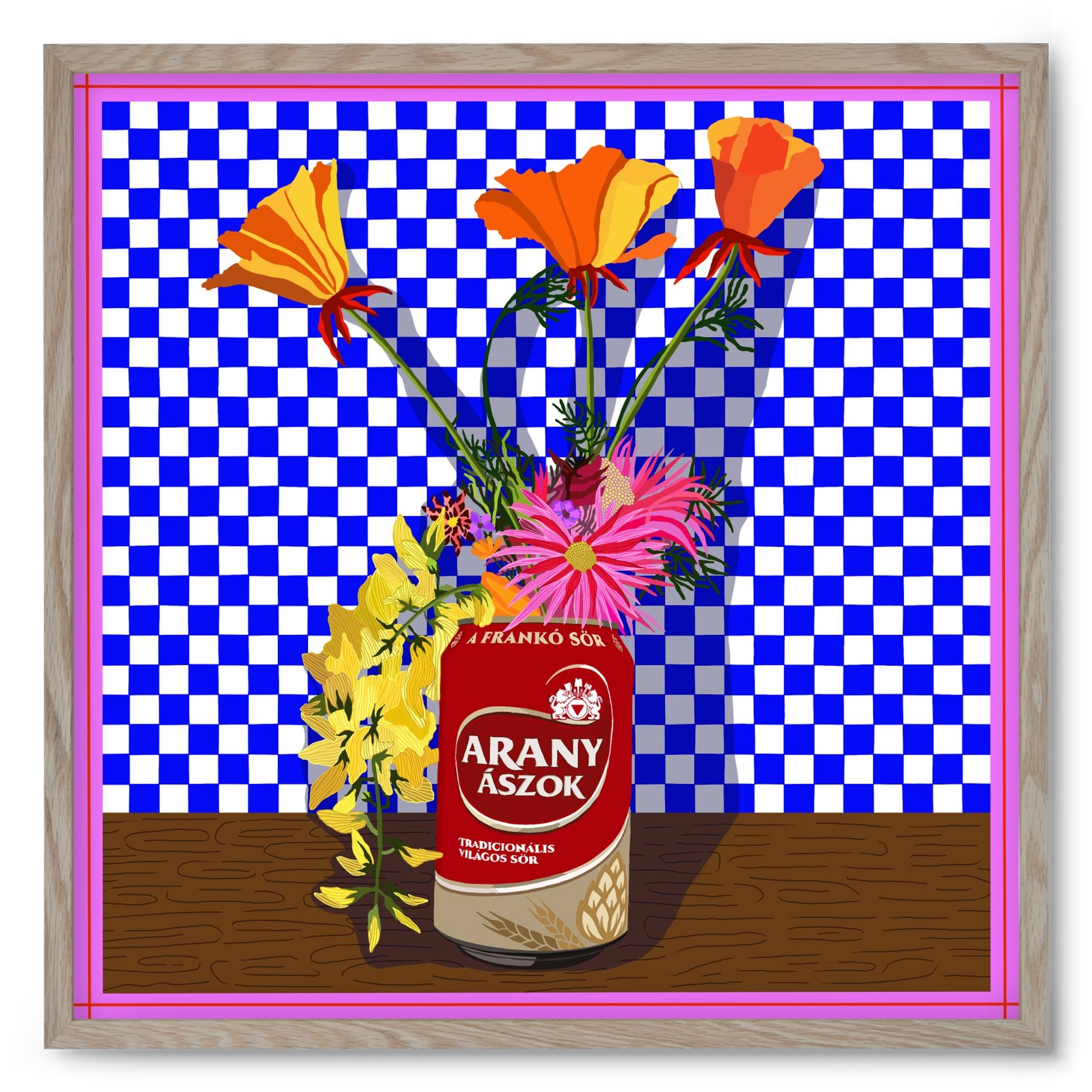 Az igazi, 50x50 cm (50x50 cm), Tölgy keret