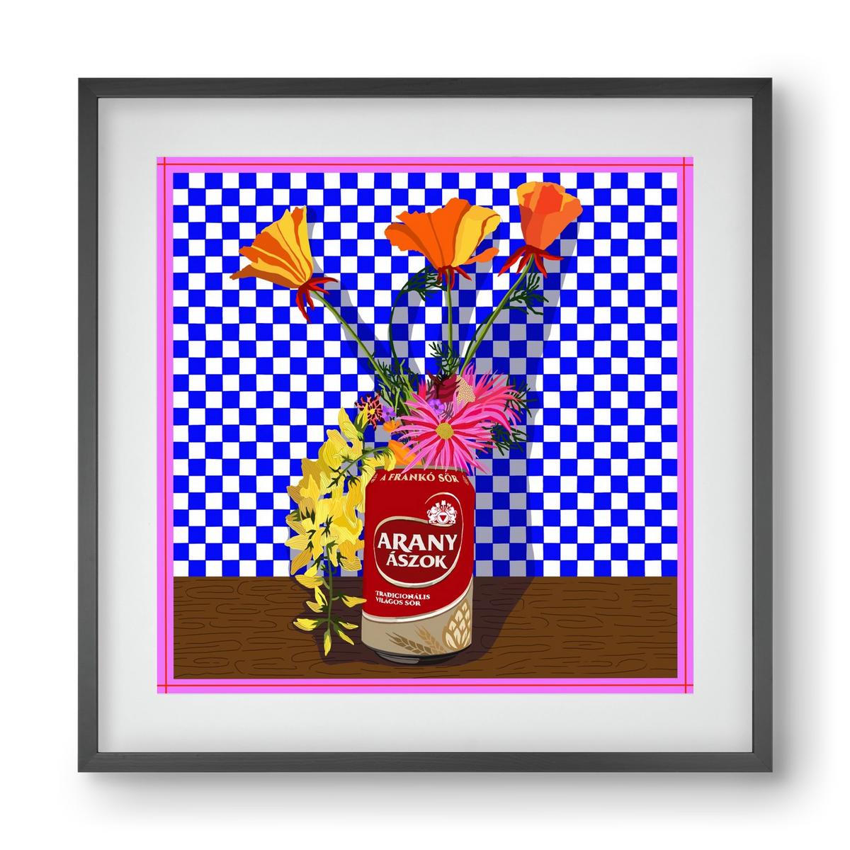 Az igazi, 40x40 cm (30x30 cm), Fekete keret, paszpartuval