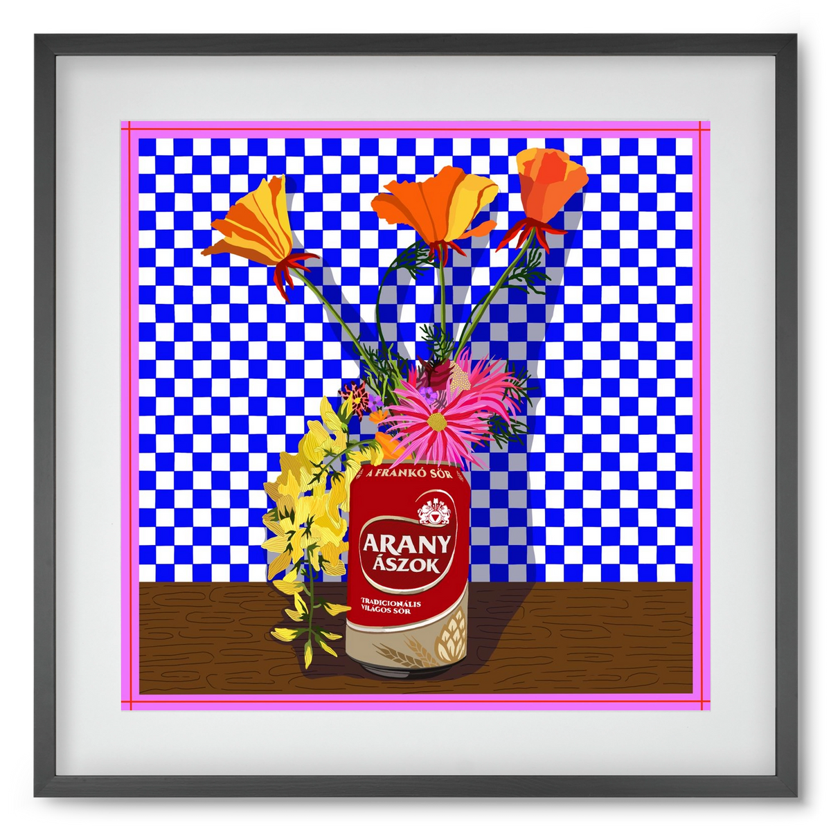 Az igazi, 50x50 cm (40x40 cm), Fekete keret, paszpartuval