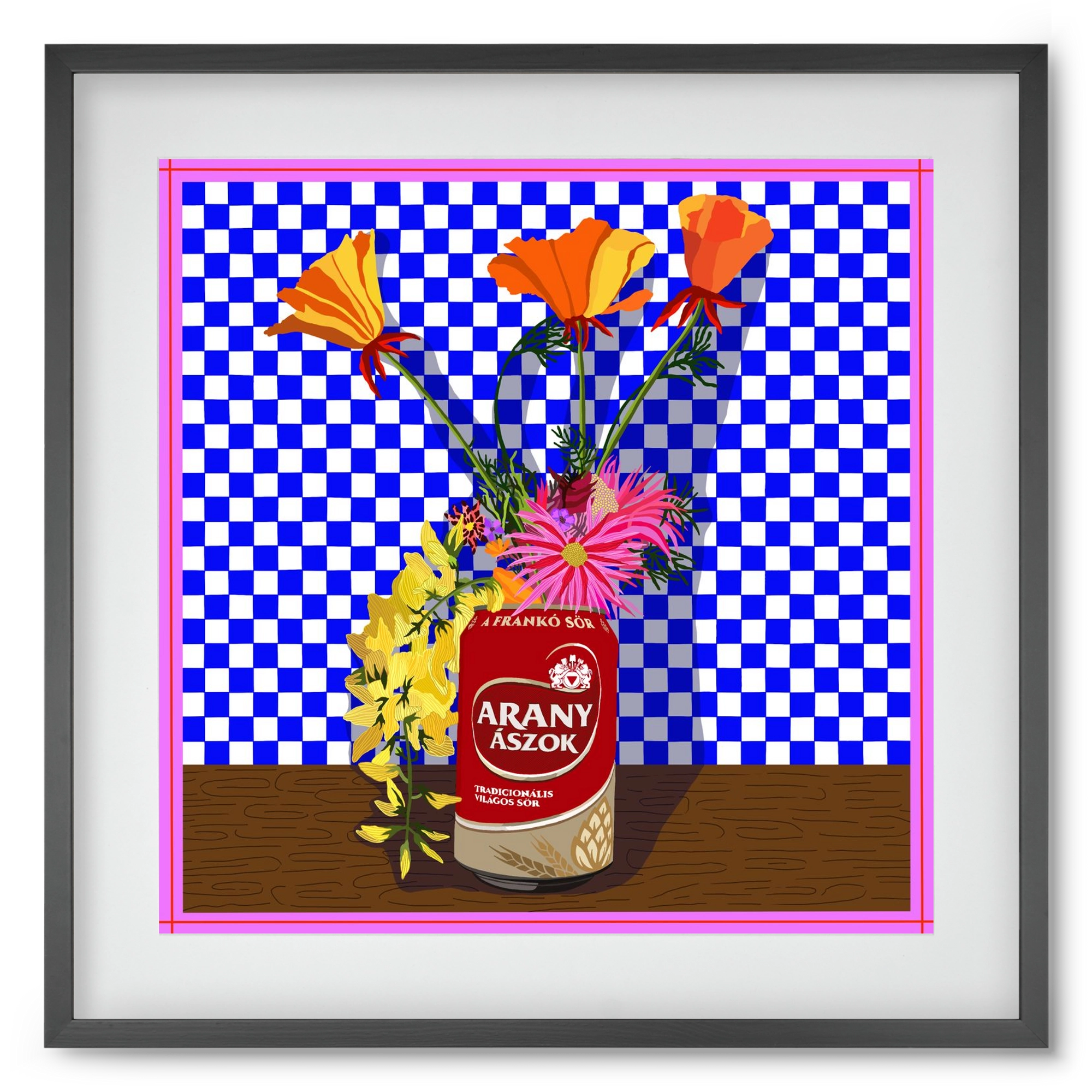 Az igazi, 50x50 cm (40x40 cm), Fekete keret, paszpartuval