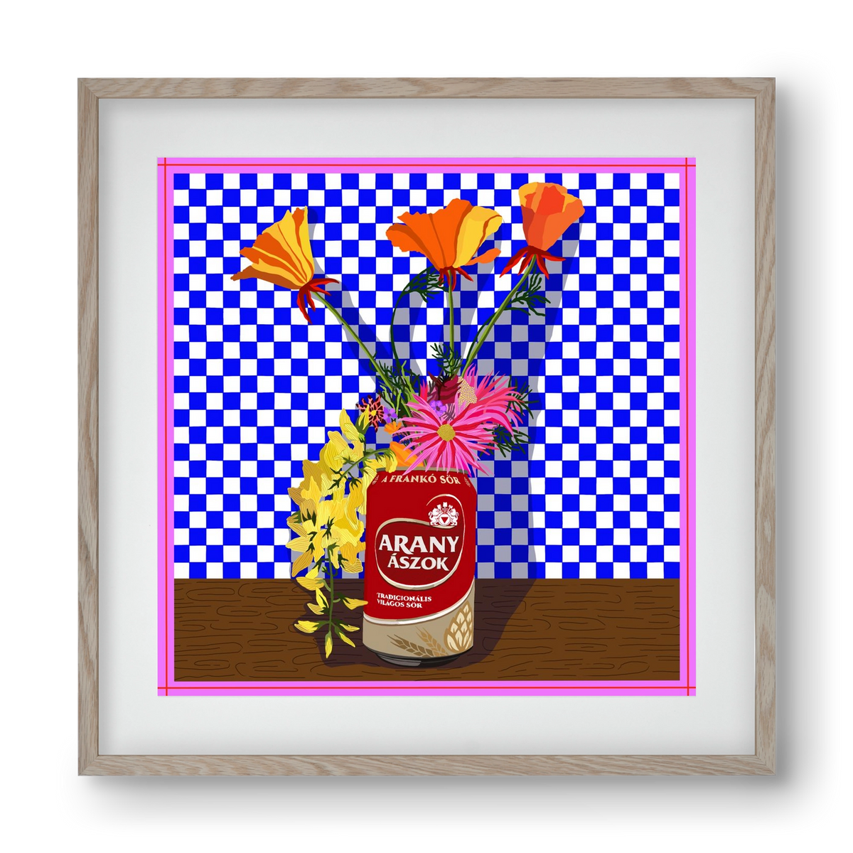 Az igazi, 40x40 cm (30x30 cm), Tölgy keret, paszpartuval