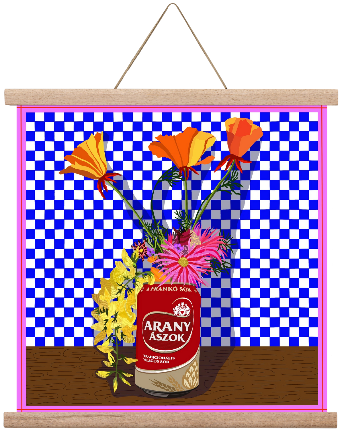 Az igazi, 40x40 cm (40x40 cm), Tölgy akasztó