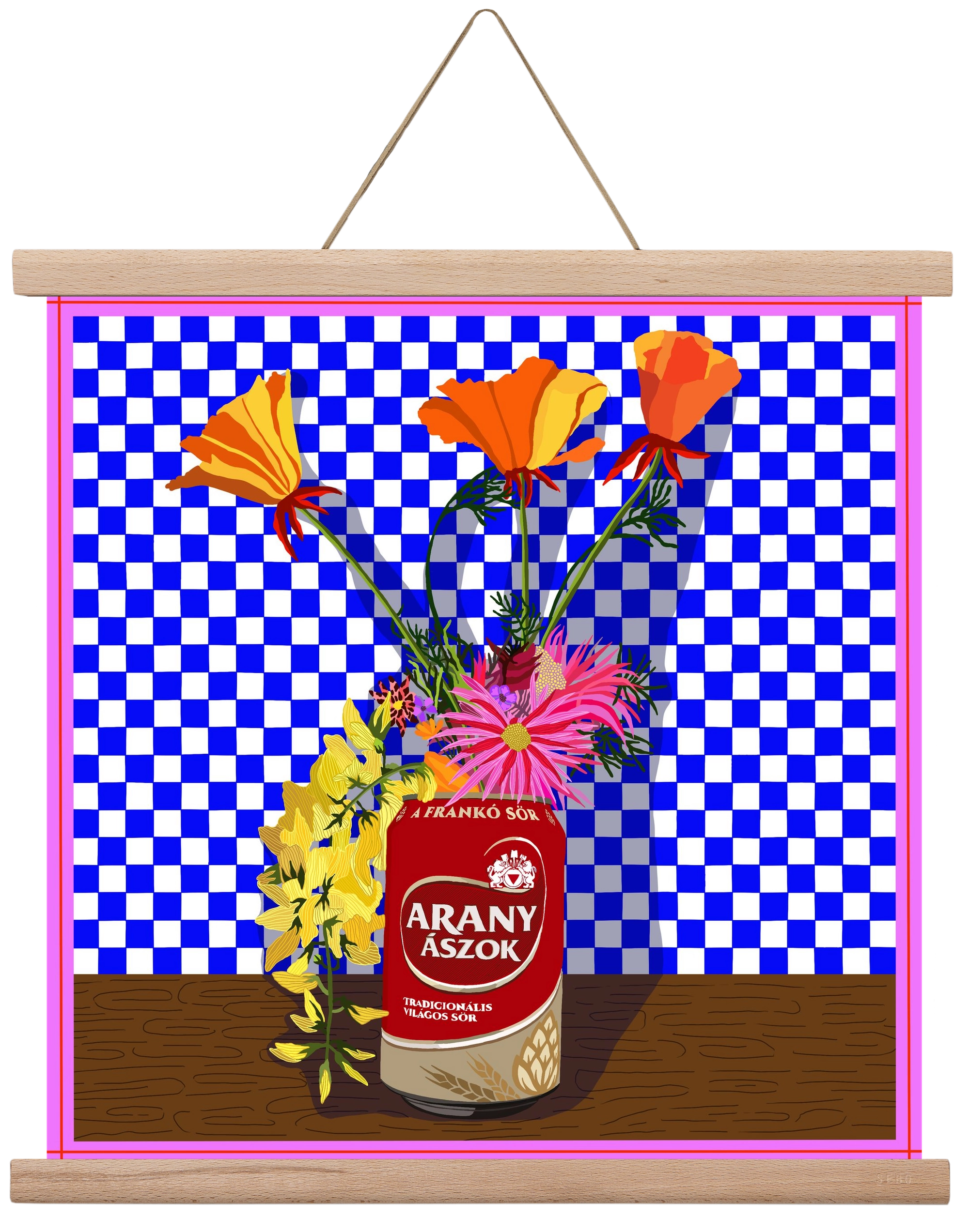 Az igazi, 40x40 cm (40x40 cm), Tölgy akasztó