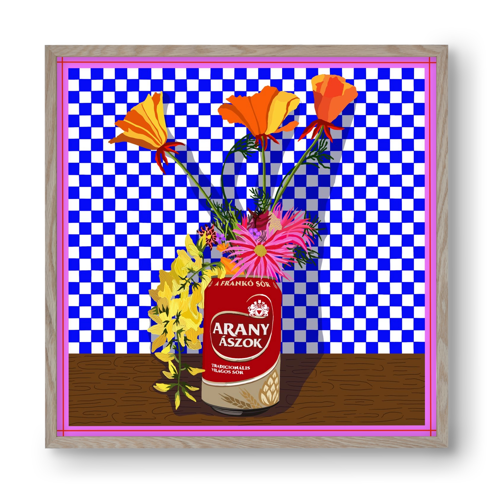 Az igazi, 40x40 cm (40x40 cm), Tölgy keret