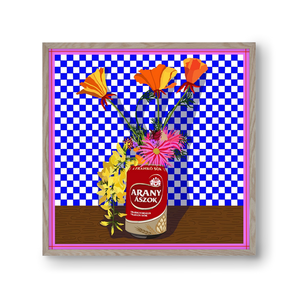 Az igazi, 30x30 cm (30x30 cm), Tölgy keret