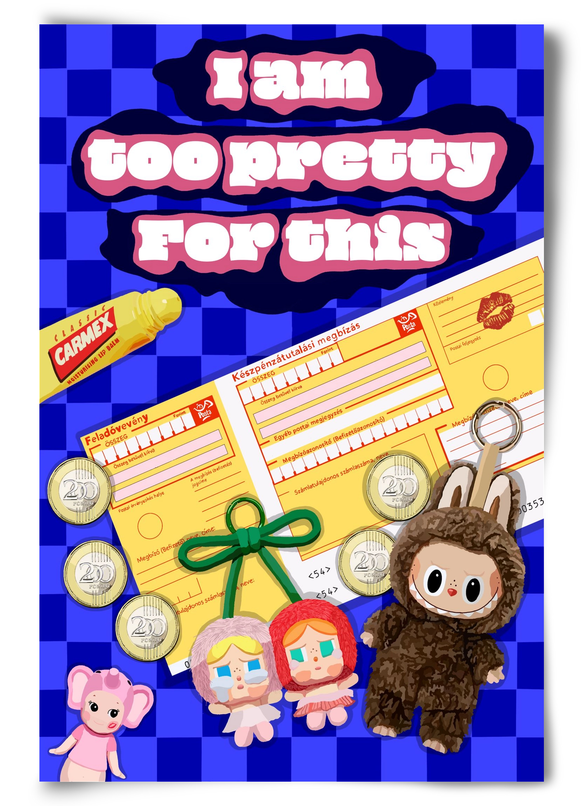 Labubu, 60x90 cm, Keret nélkül