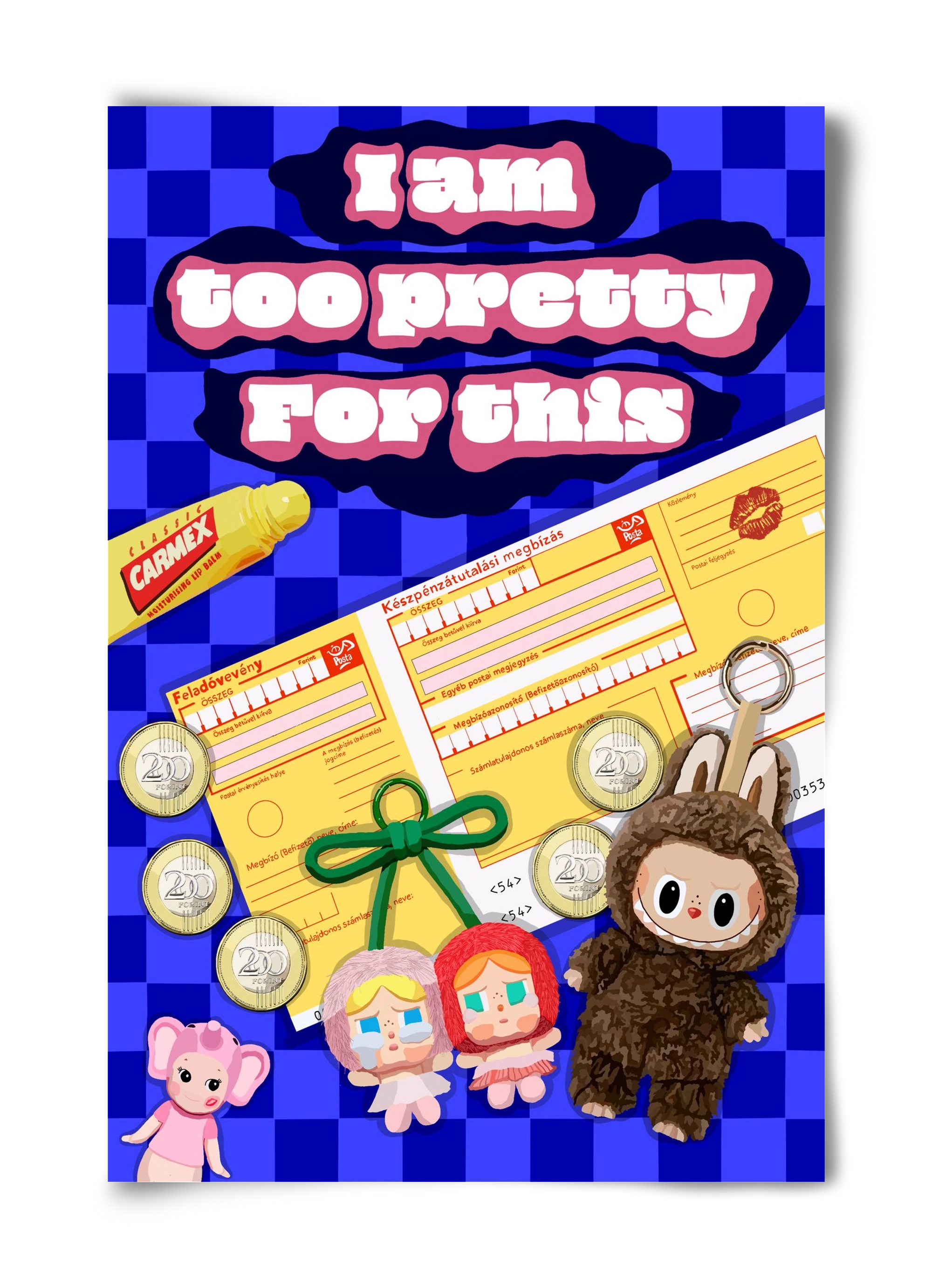 Labubu, 40x60 cm, Keret nélkül