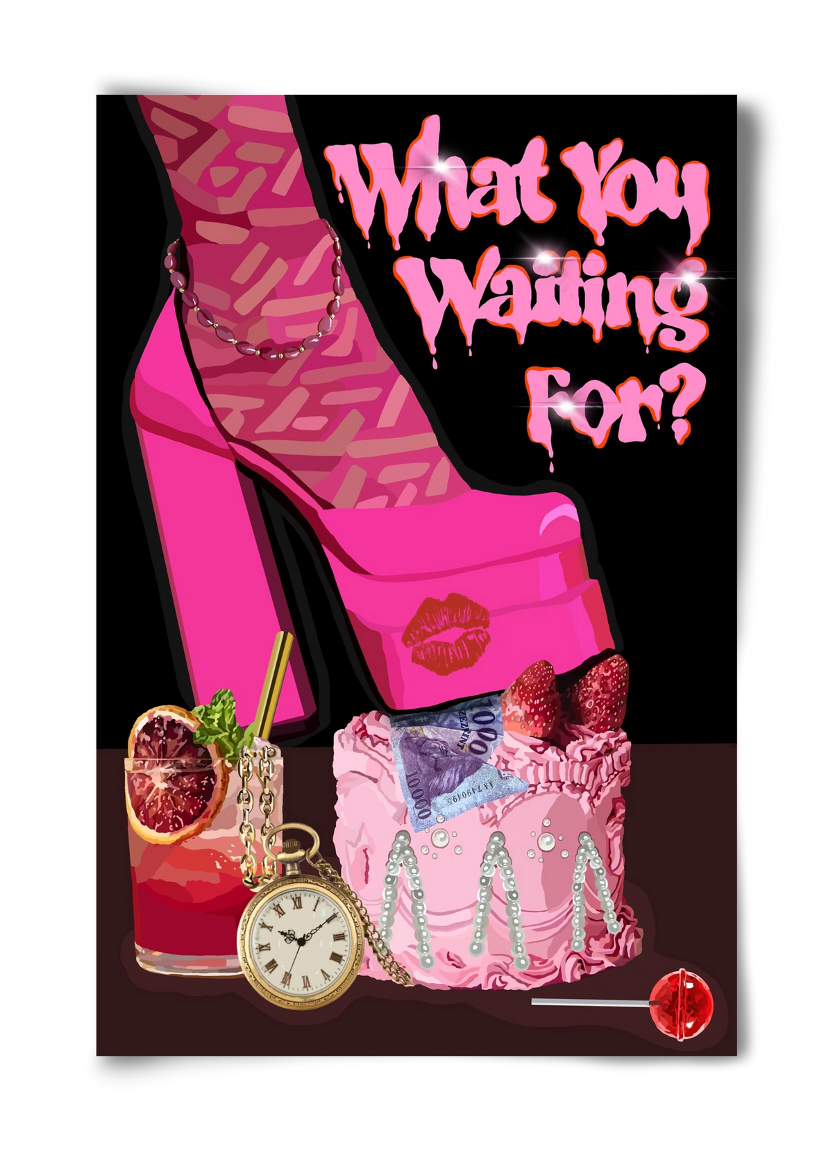 What you waiting for?, 40x60 cm, Keret nélkül