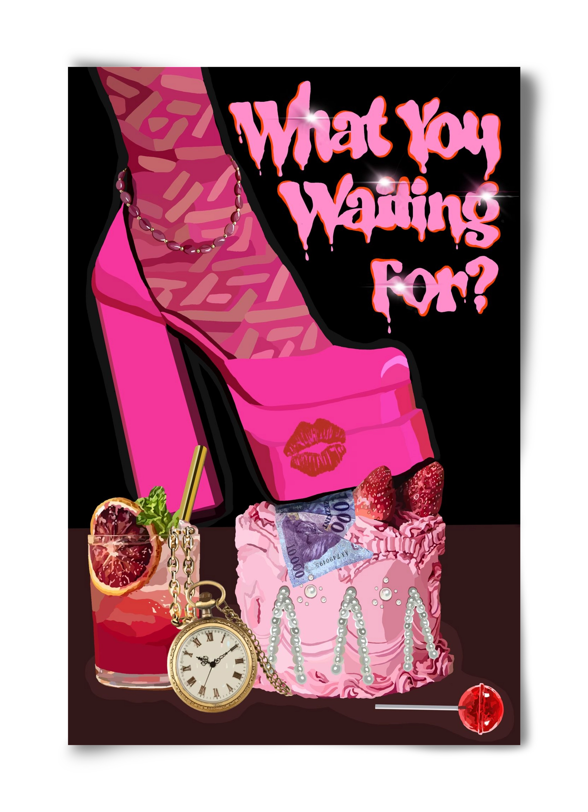 What you waiting for?, 40x60 cm, Keret nélkül