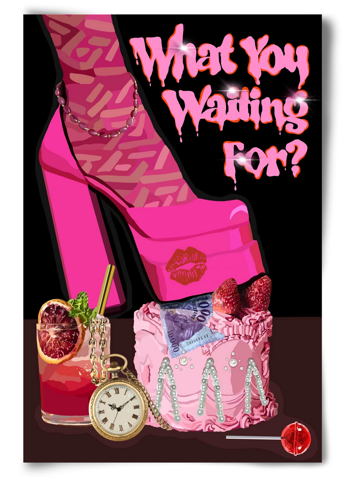 What you waiting for?, 60x90 cm, Keret nélkül