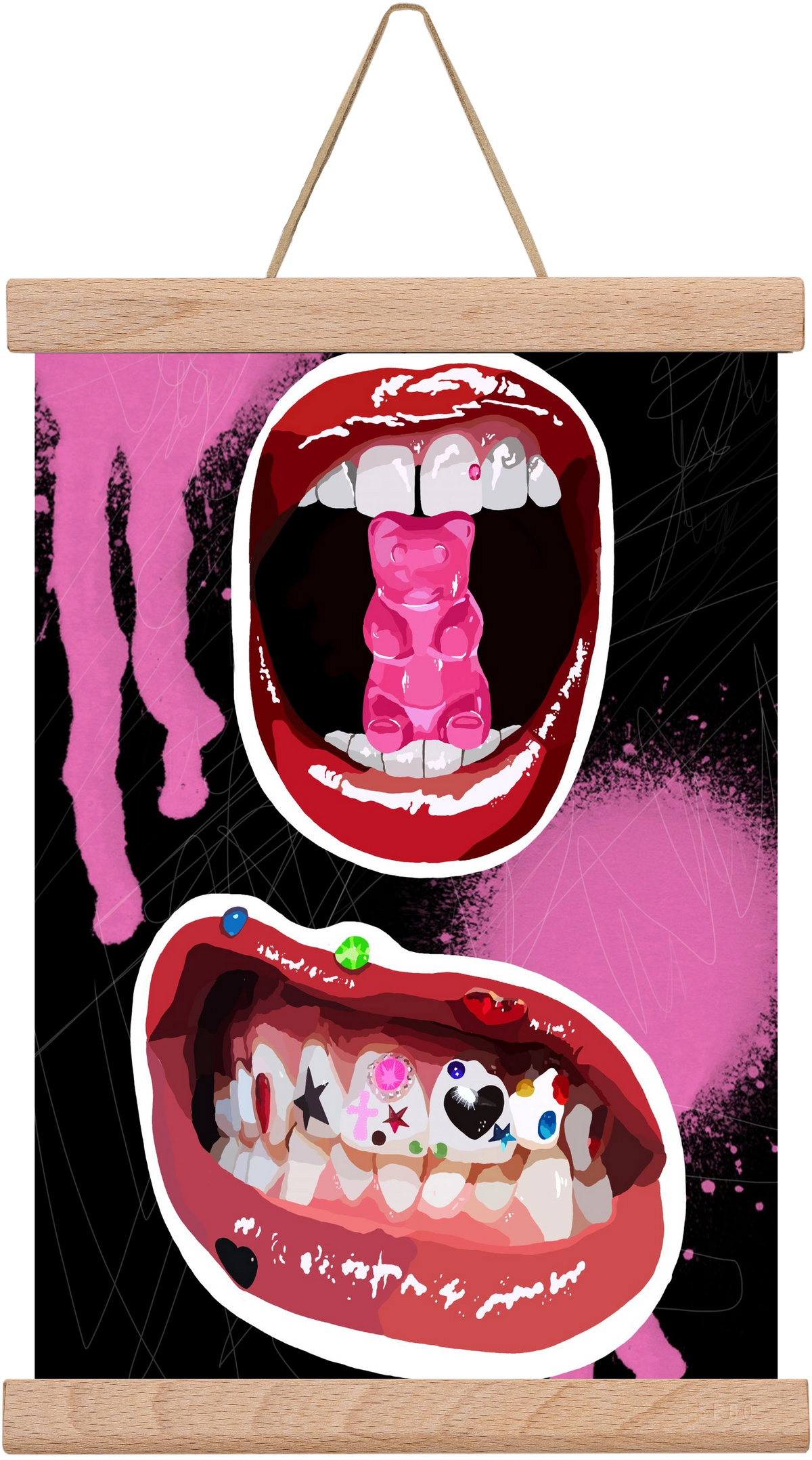 Gumimaci, 20x30 cm (20x30 cm), Tölgy akasztó