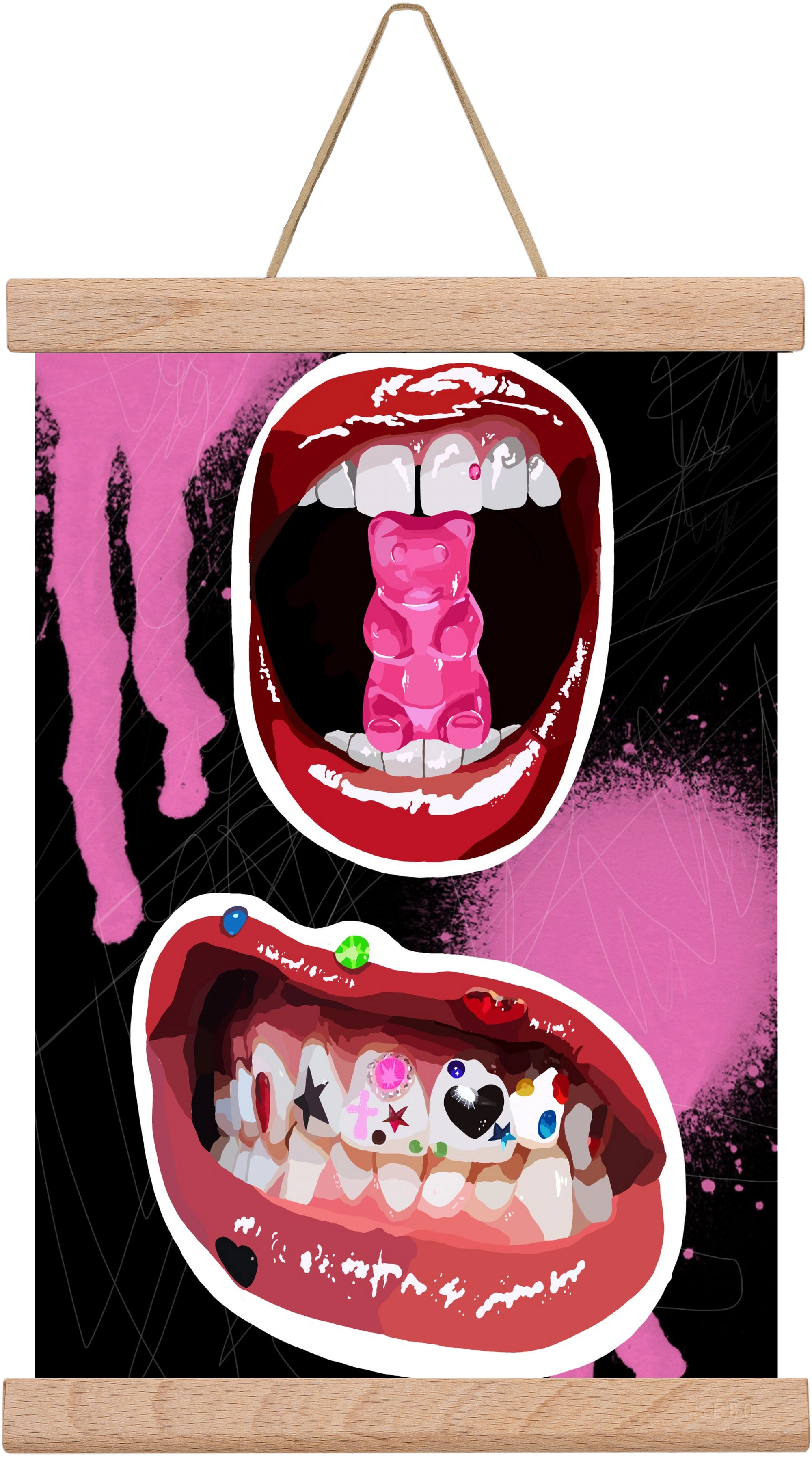 Gumimaci, 20x30 cm (20x30 cm), Tölgy akasztó