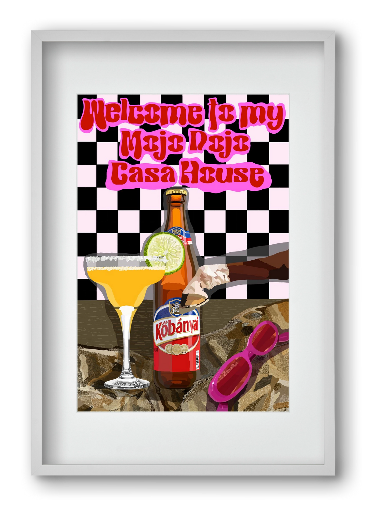 Mojo Dojo Casa House, 40x60 cm (30x45 cm), Fehér keret, paszpartuval