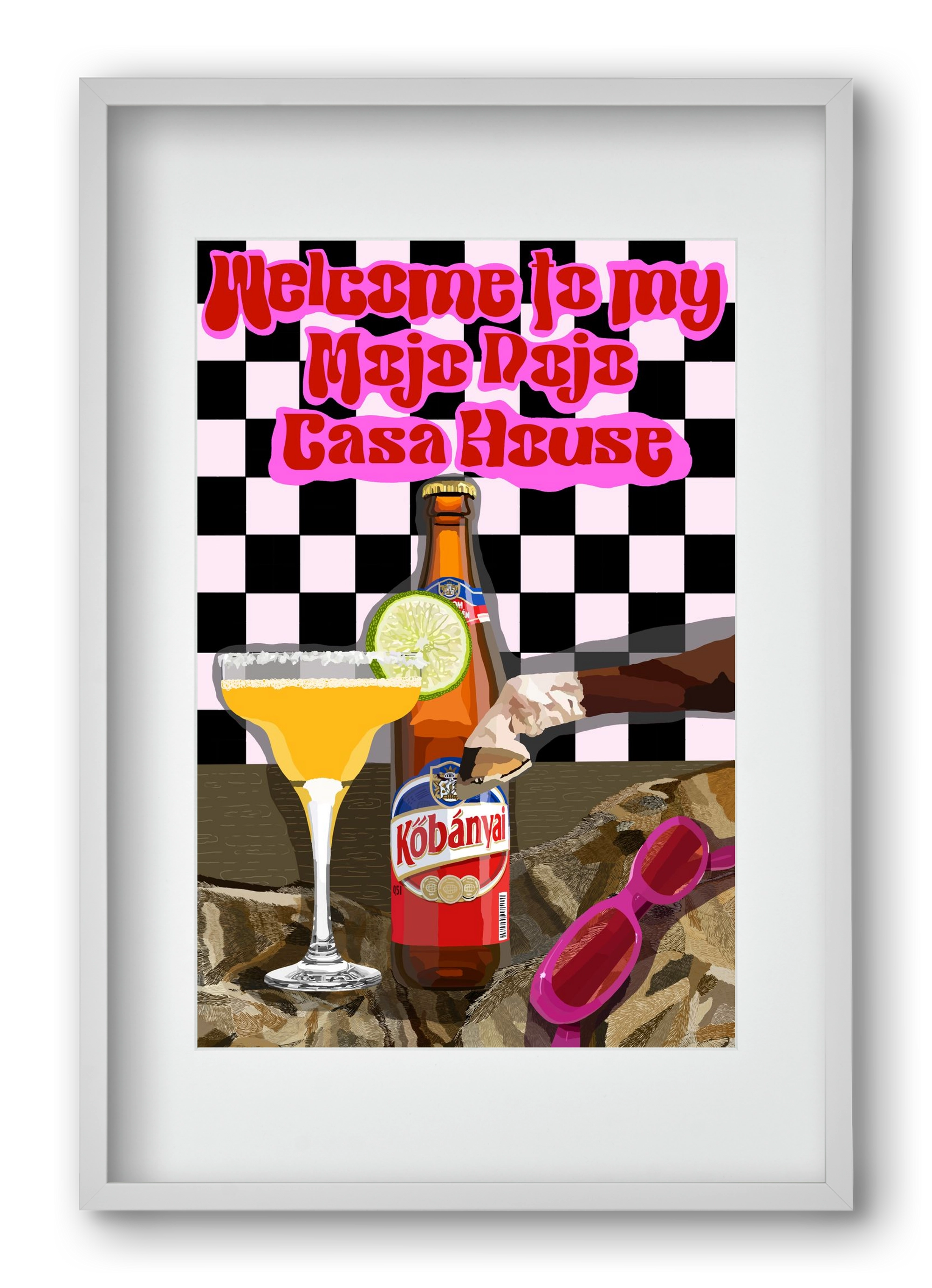 Mojo Dojo Casa House, 40x60 cm (30x45 cm), Fehér keret, paszpartuval