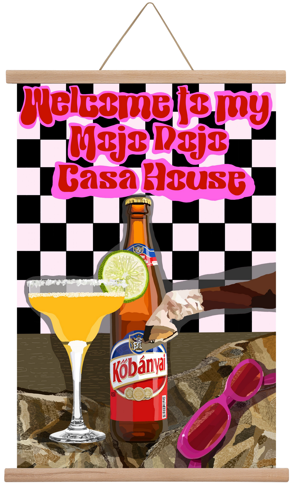 Mojo Dojo Casa House, 40x60 cm (40x60 cm), Tölgy akasztó