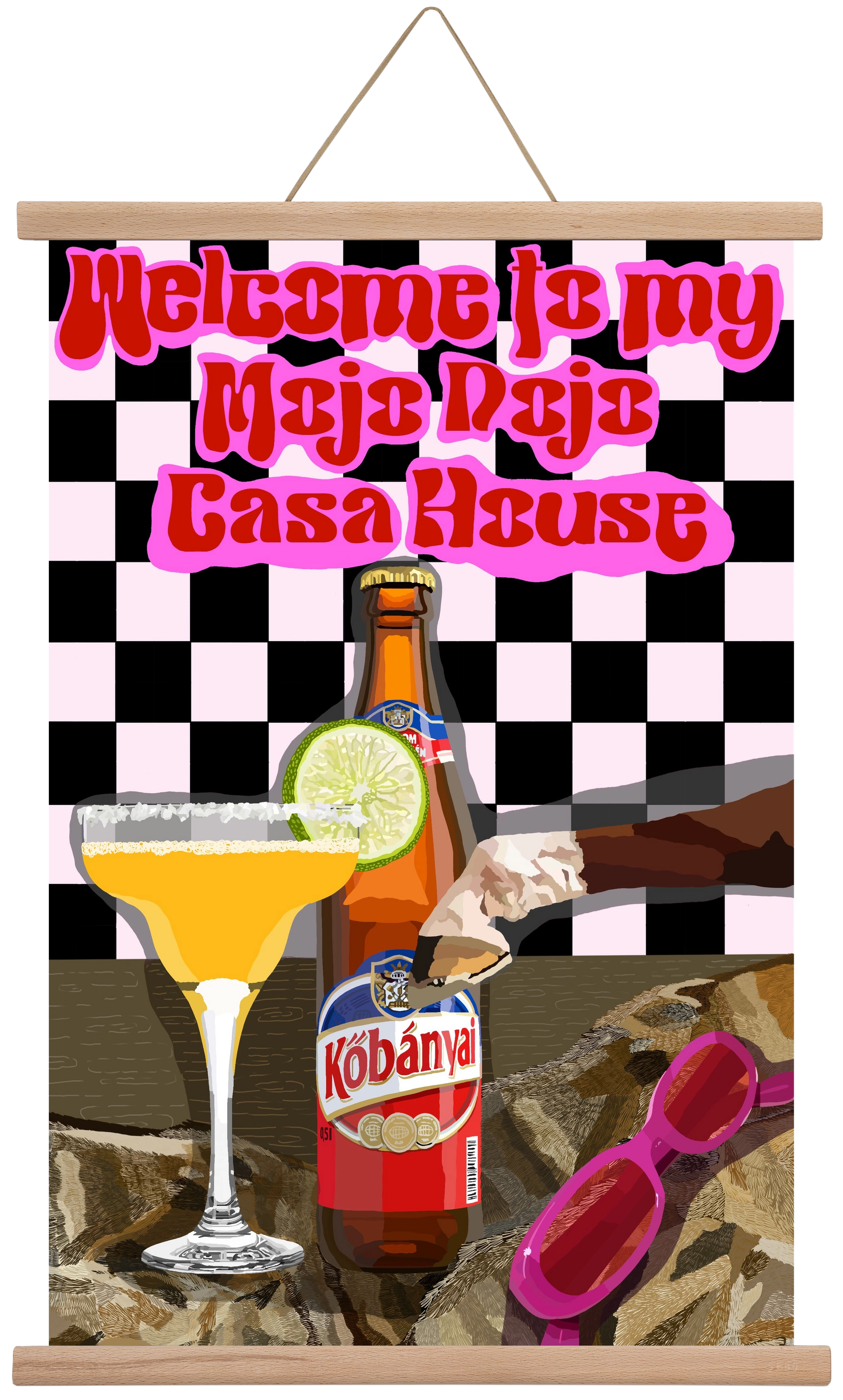 Mojo Dojo Casa House, 40x60 cm (40x60 cm), Tölgy akasztó