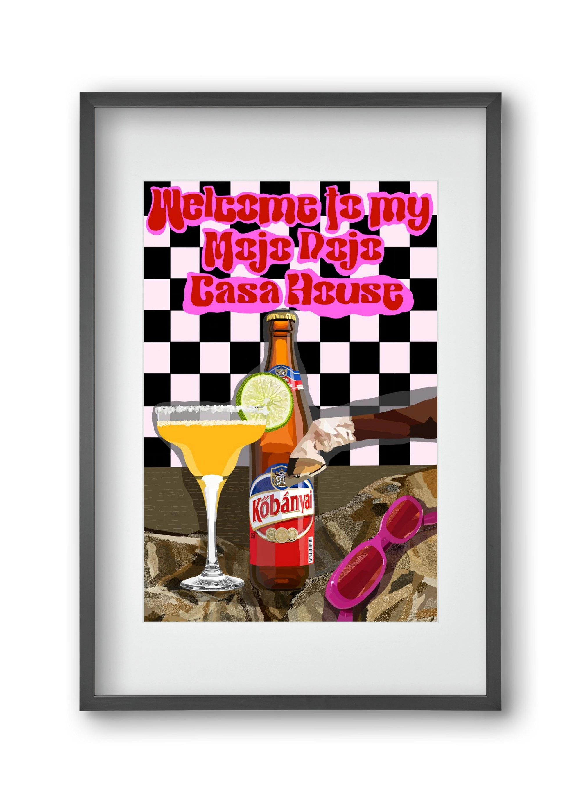 Mojo Dojo Casa House, 30x45 cm (20x30 cm), Fekete keret, paszpartuval