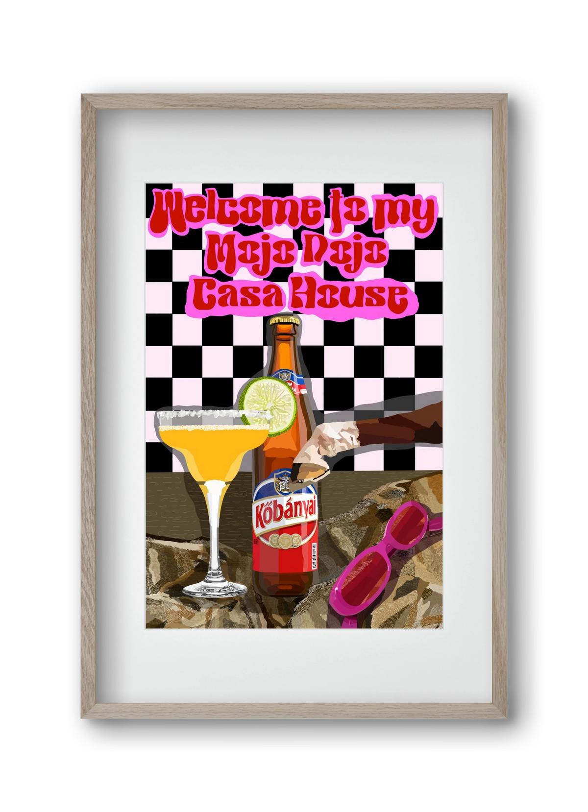 Mojo Dojo Casa House, 30x45 cm (20x30 cm), Tölgy keret, paszpartuval