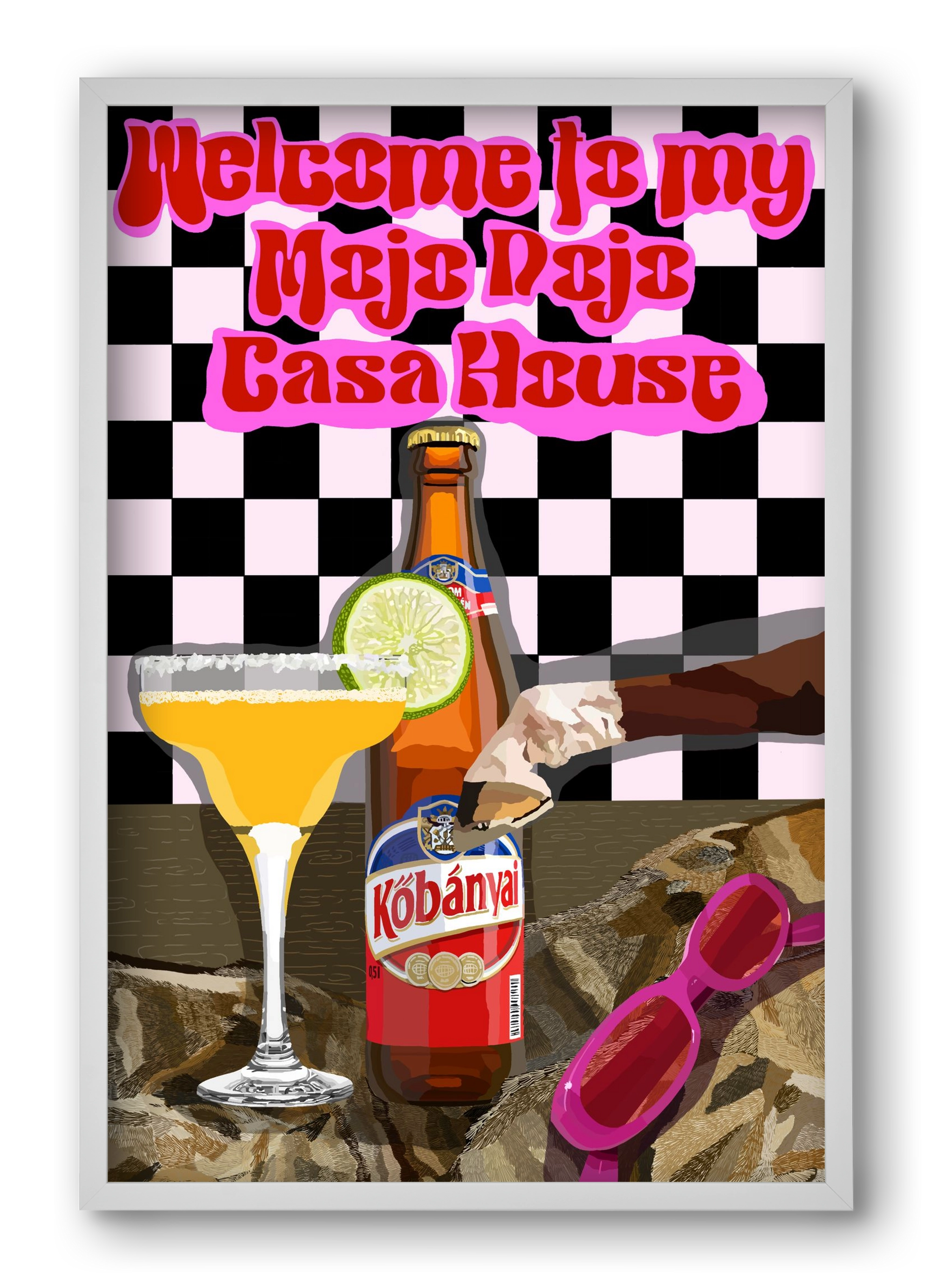 Mojo Dojo Casa House, 40x60 cm (40x60 cm), Fehér keret