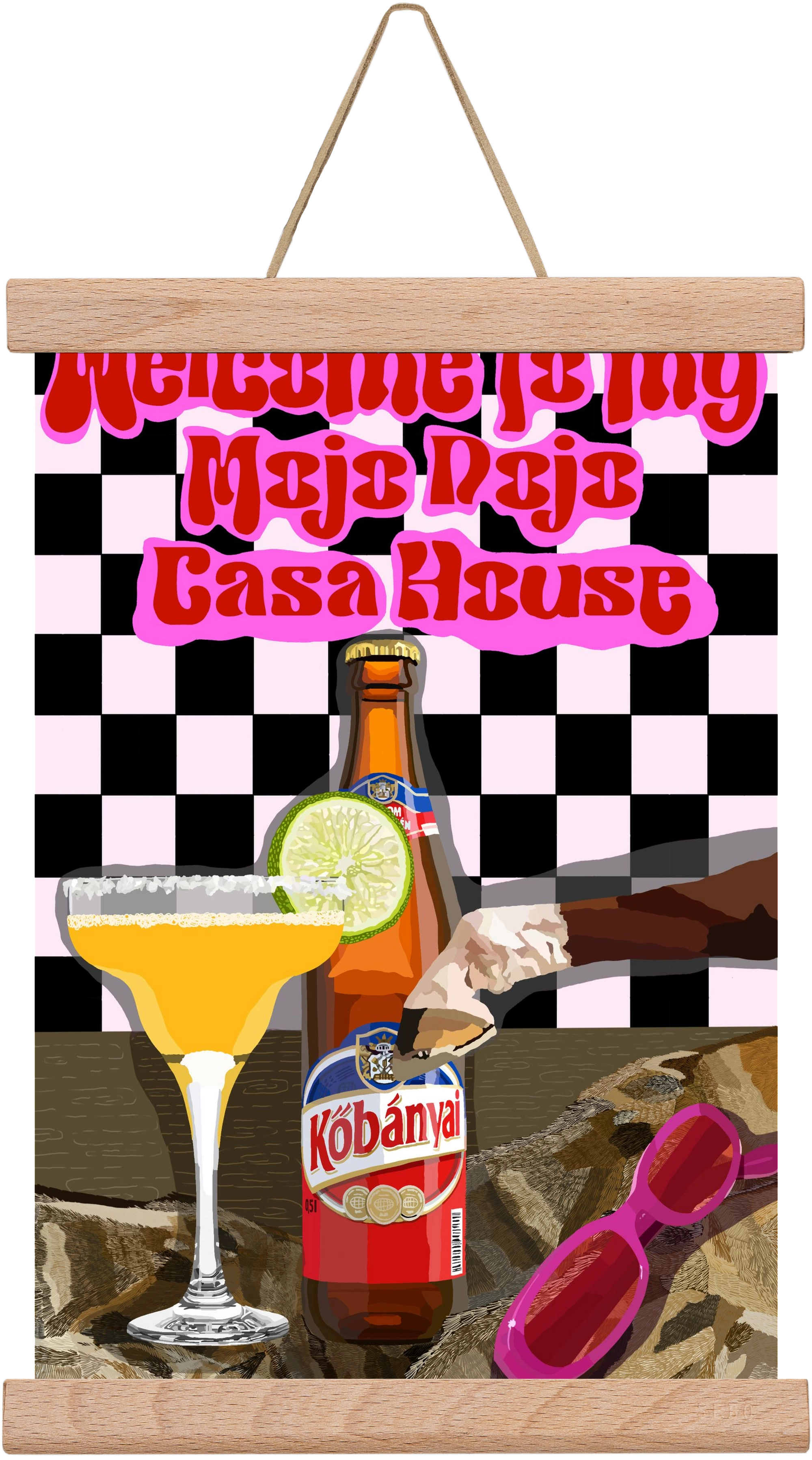 Mojo Dojo Casa House, 20x30 cm (20x30 cm), Tölgy akasztó