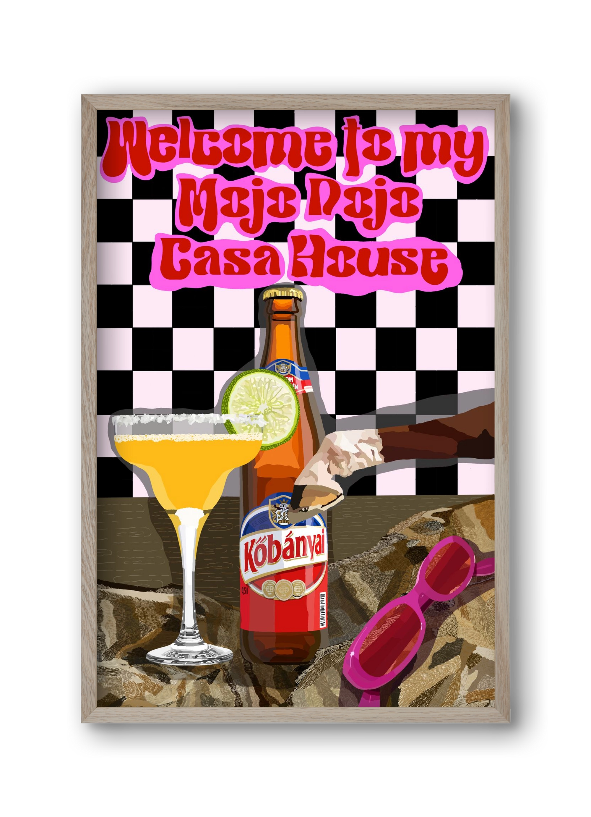 Mojo Dojo Casa House, 30x45 cm (30x45 cm), Tölgy keret