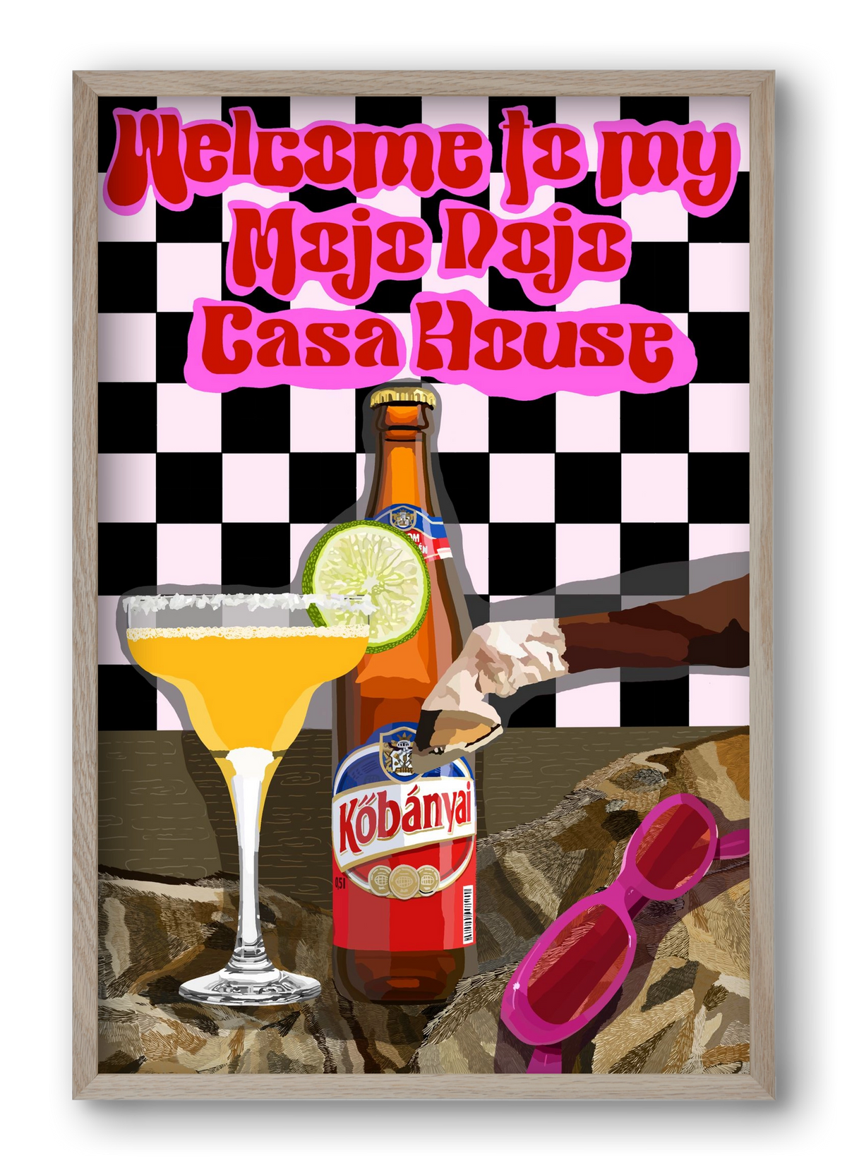 Mojo Dojo Casa House, 40x60 cm (40x60 cm), Tölgy keret