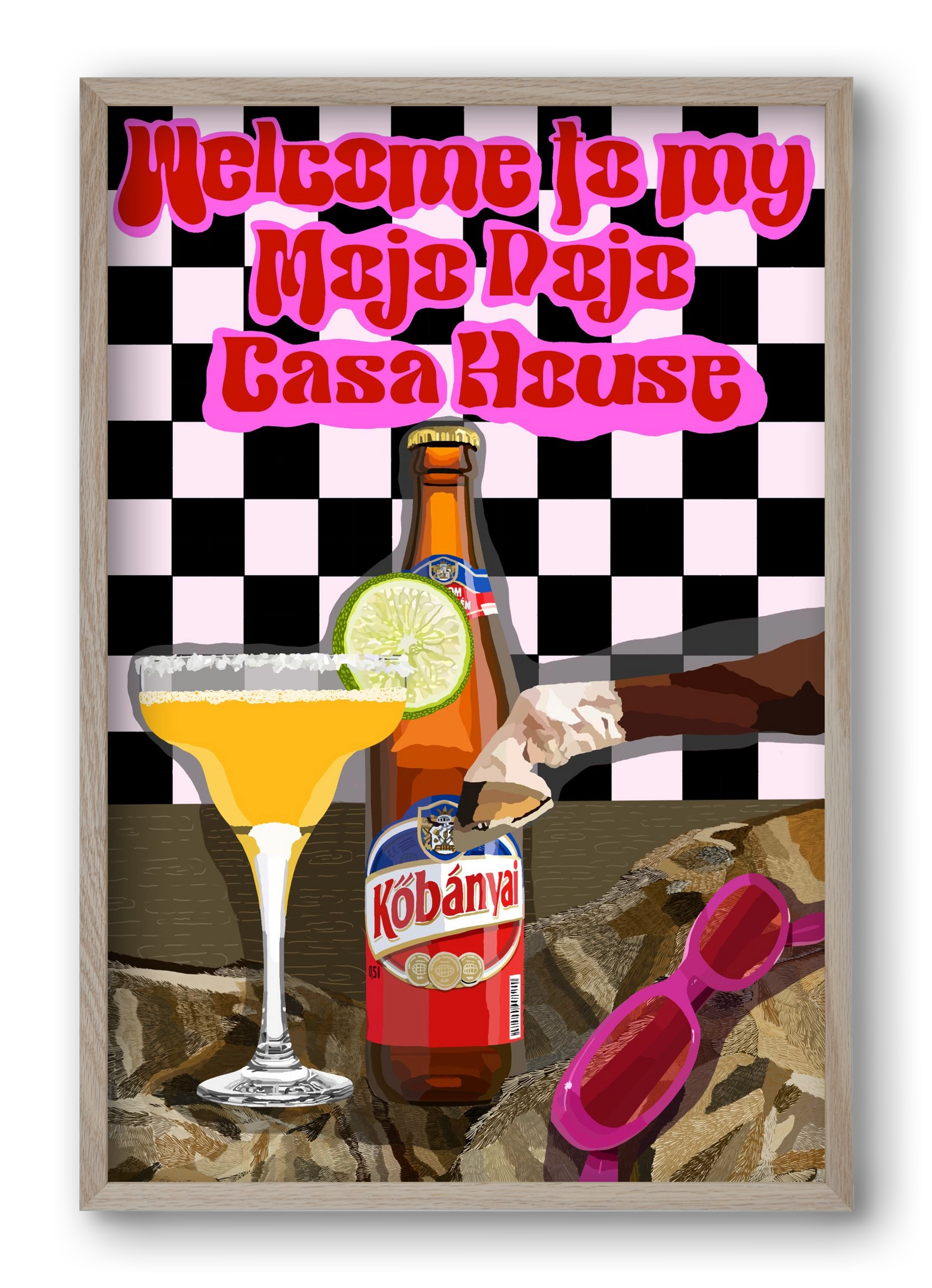 Mojo Dojo Casa House, 40x60 cm (40x60 cm), Tölgy keret