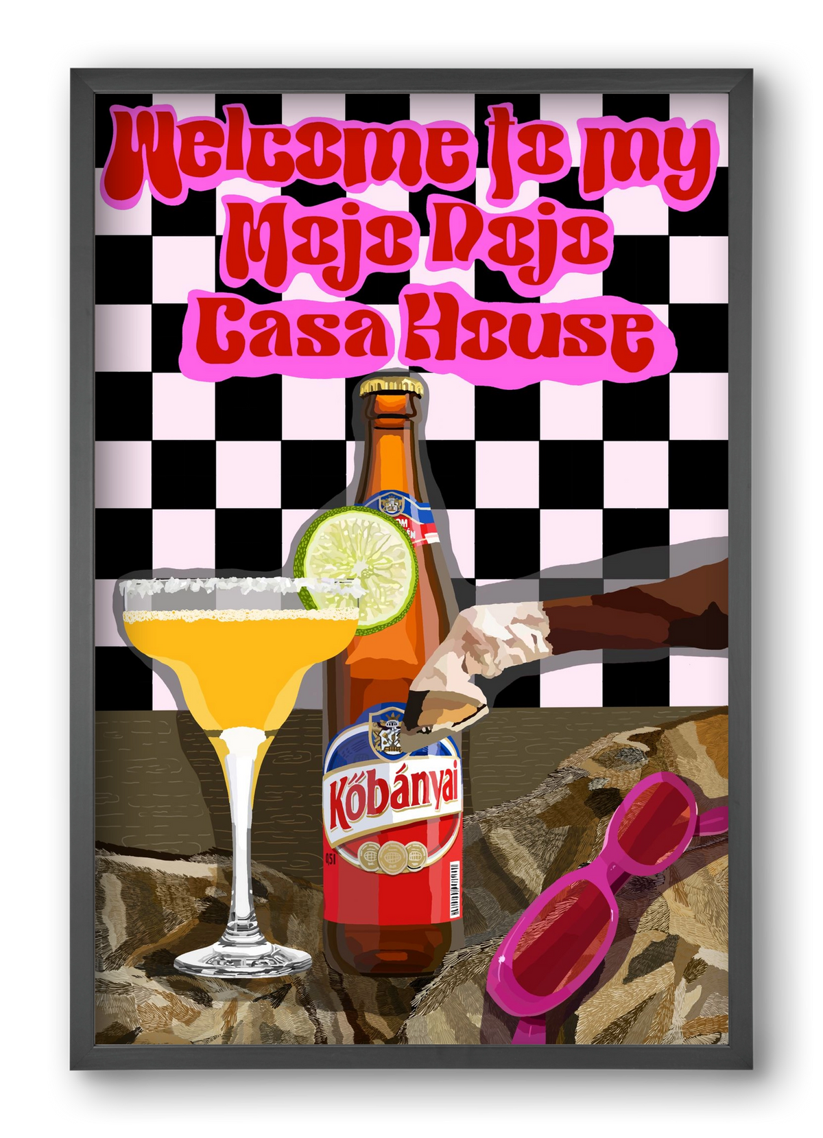 Mojo Dojo Casa House, 40x60 cm (40x60 cm), Fekete keret