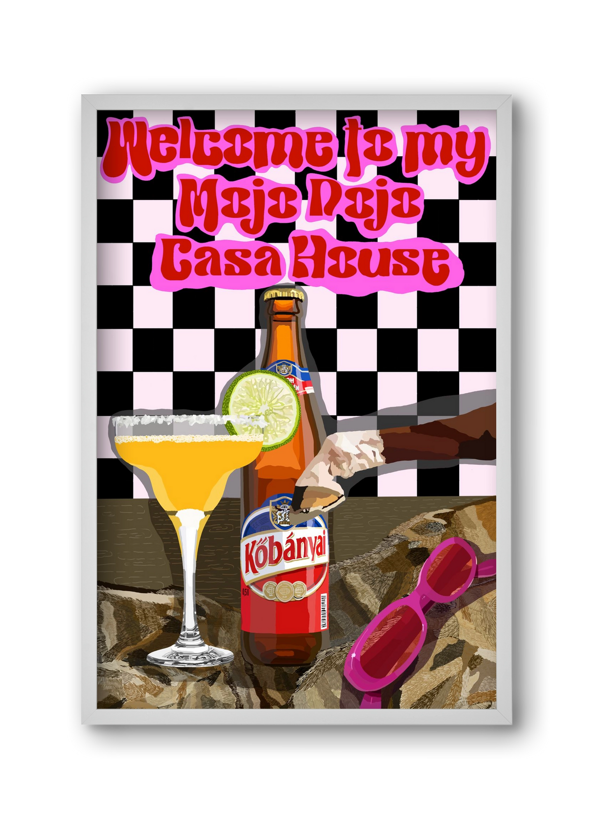 Mojo Dojo Casa House, 30x45 cm (30x45 cm), Fehér keret