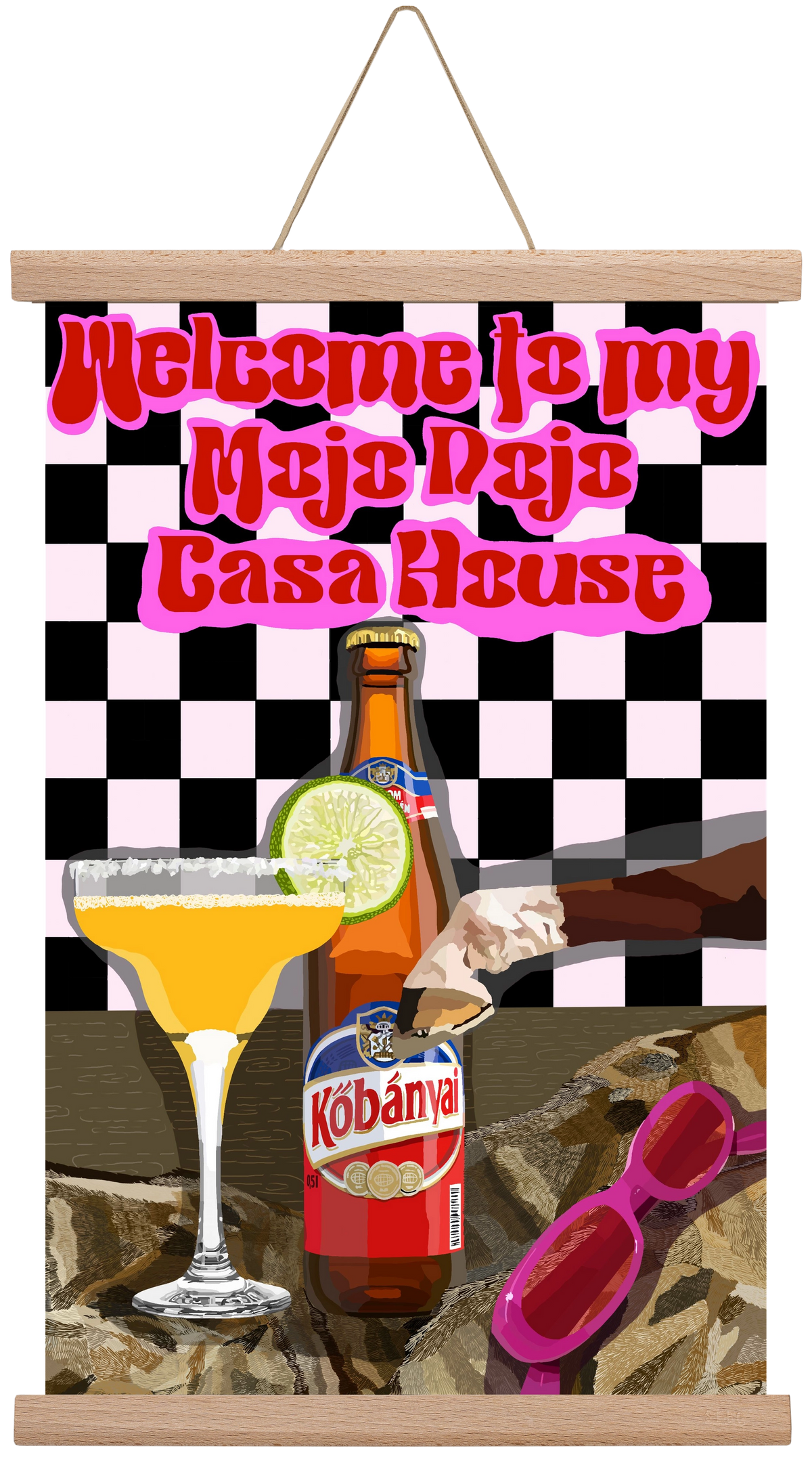 Mojo Dojo Casa House, 30x45 cm (30x45 cm), Tölgy akasztó