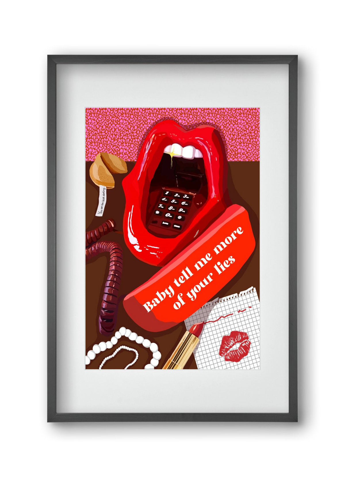 Lies, 30x45 cm (20x30 cm), Fekete keret, paszpartuval