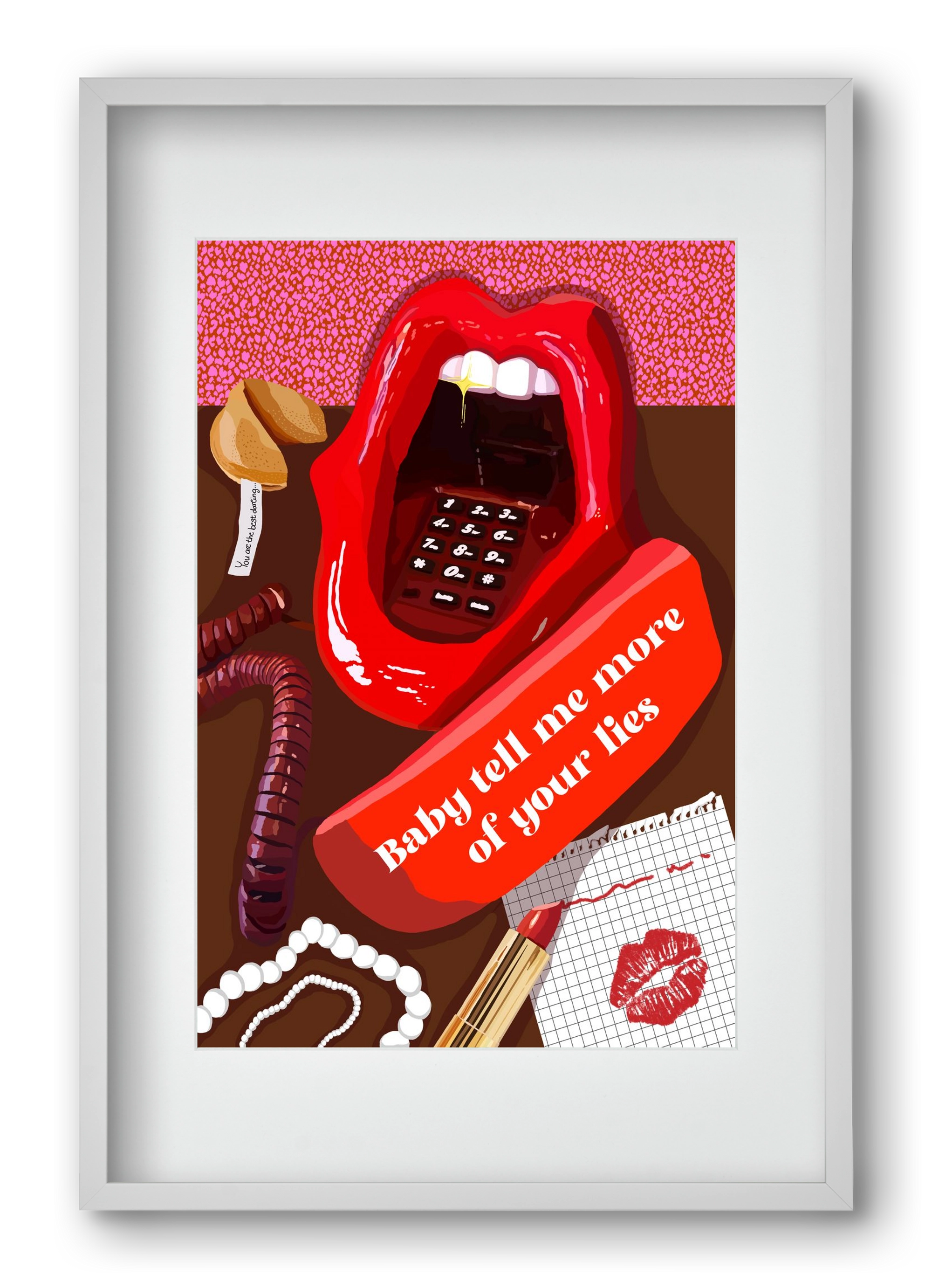 Lies, 40x60 cm (30x45 cm), Fehér keret, paszpartuval