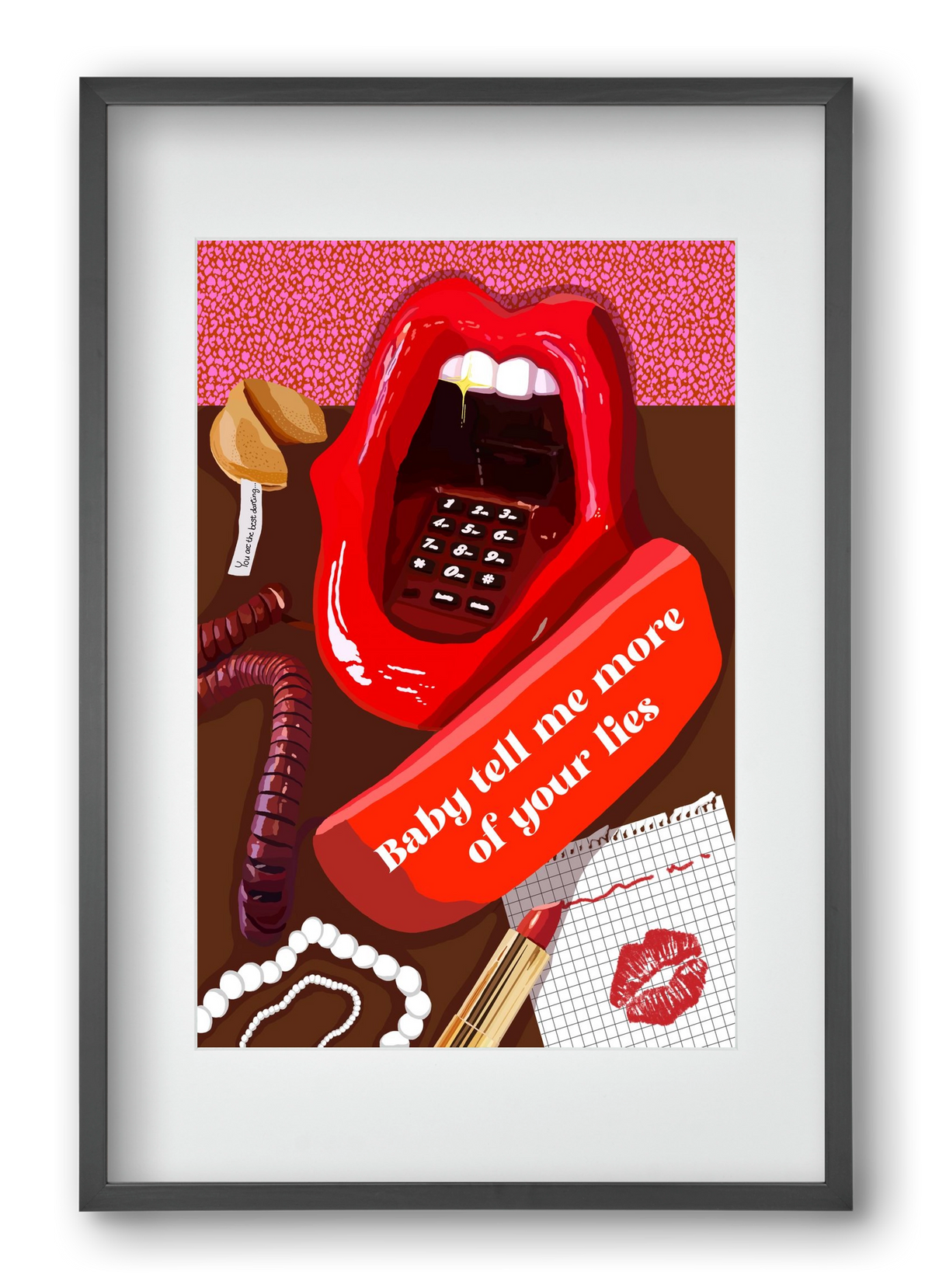 Lies, 40x60 cm (30x45 cm), Fekete keret, paszpartuval