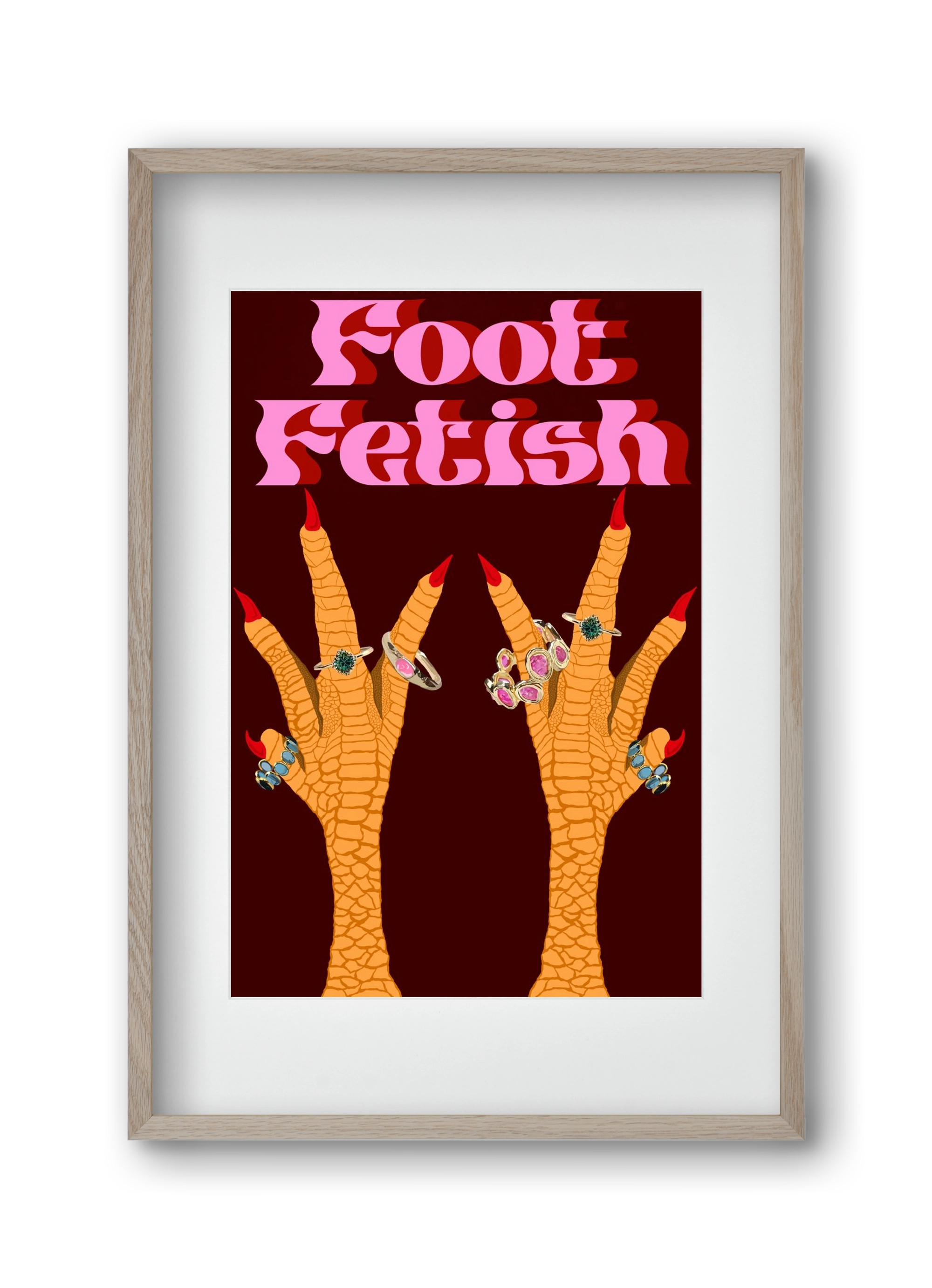 Foot Fetish, 30x45 cm (20x30 cm), Tölgy keret, paszpartuval