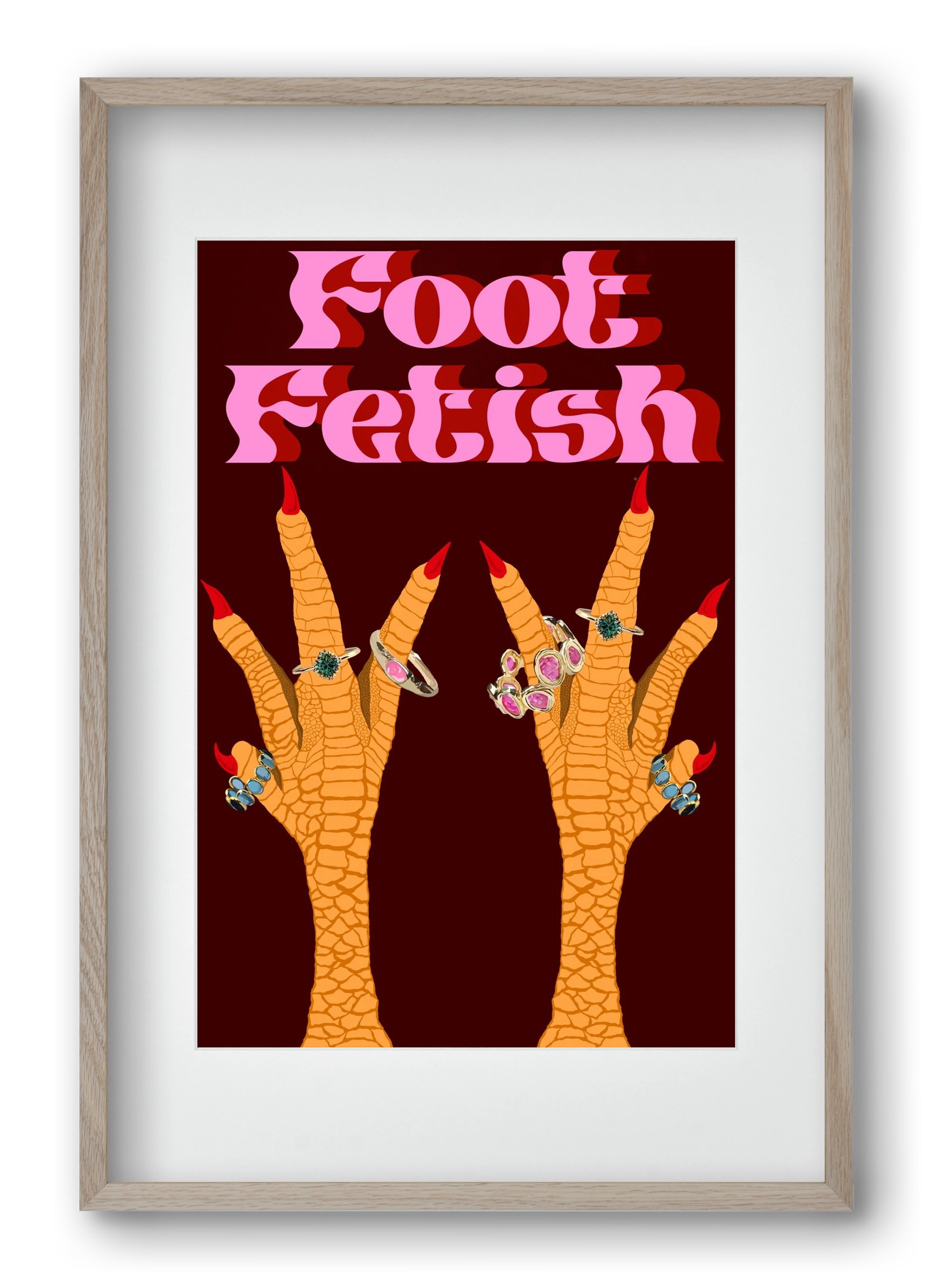 Foot Fetish, 40x60 cm (30x45 cm), Tölgy keret, paszpartuval