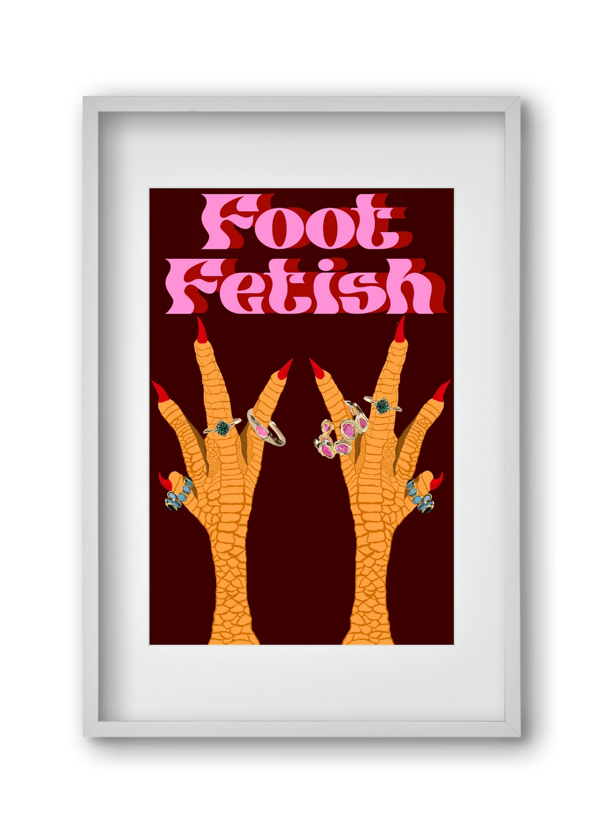 Foot Fetish, 30x45 cm (20x30 cm), Fehér keret, paszpartuval