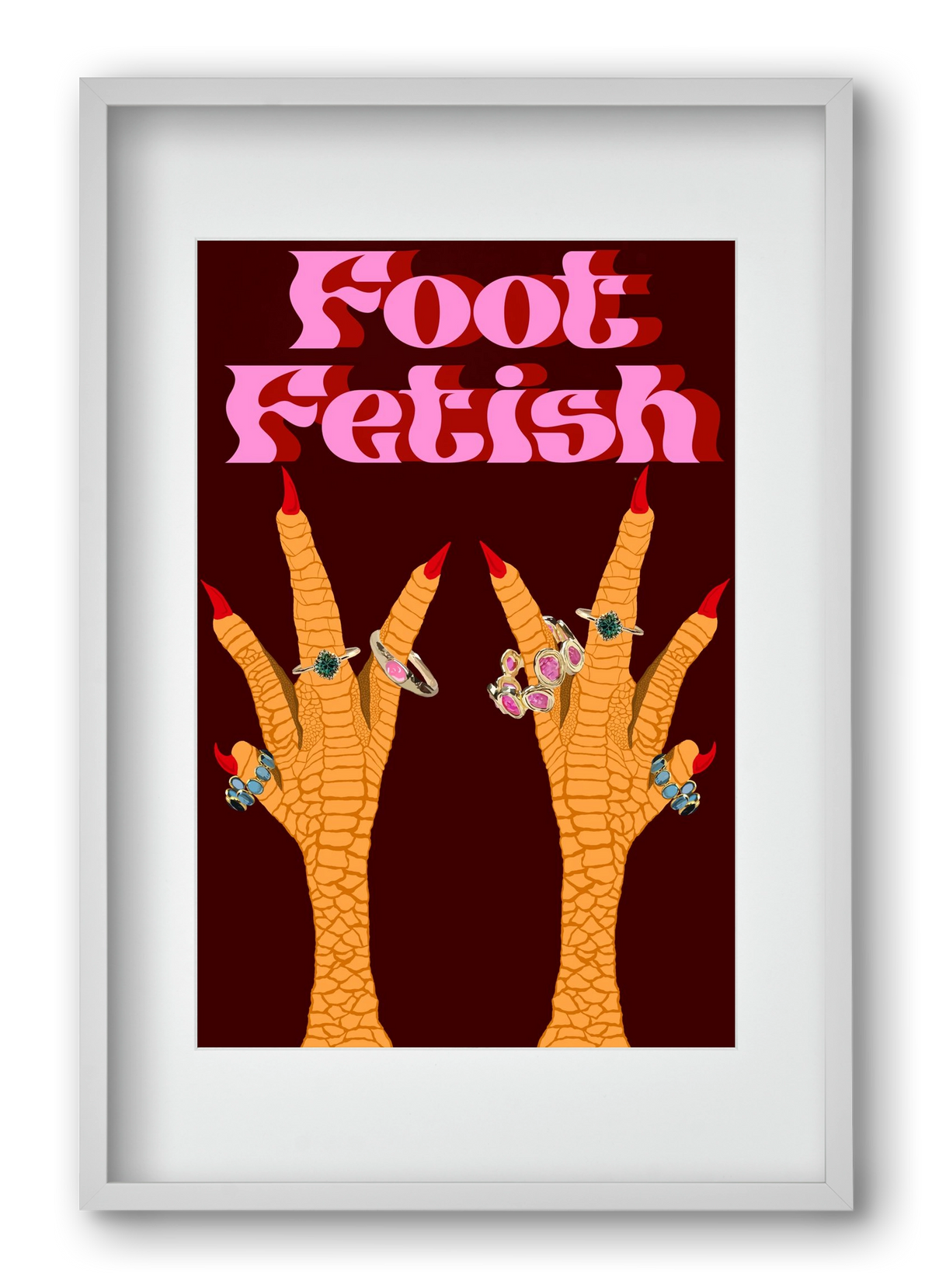 Foot Fetish, 40x60 cm (30x45 cm), Fehér keret, paszpartuval
