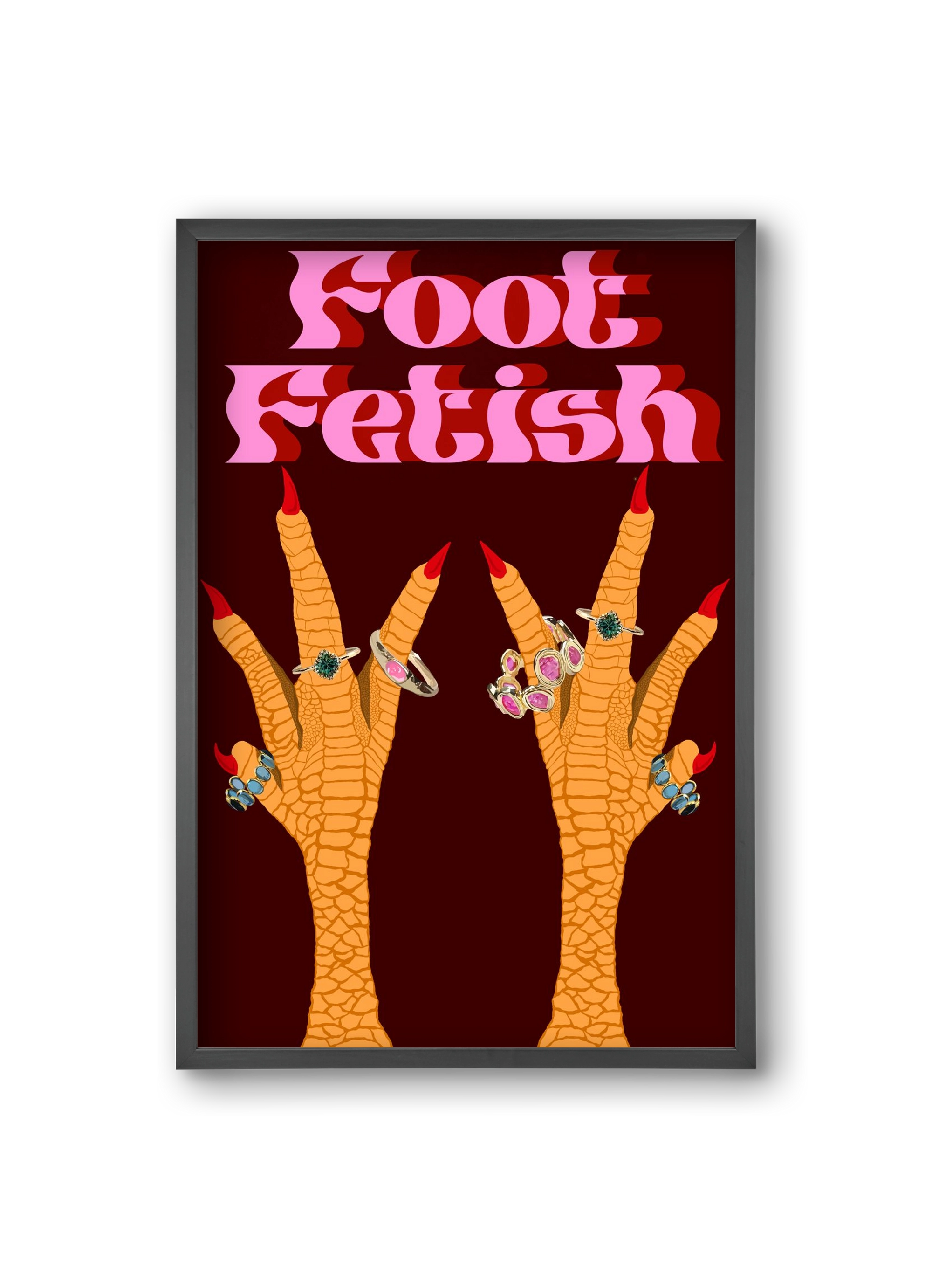 Foot Fetish, 20x30 cm (20x30 cm), Fekete keret