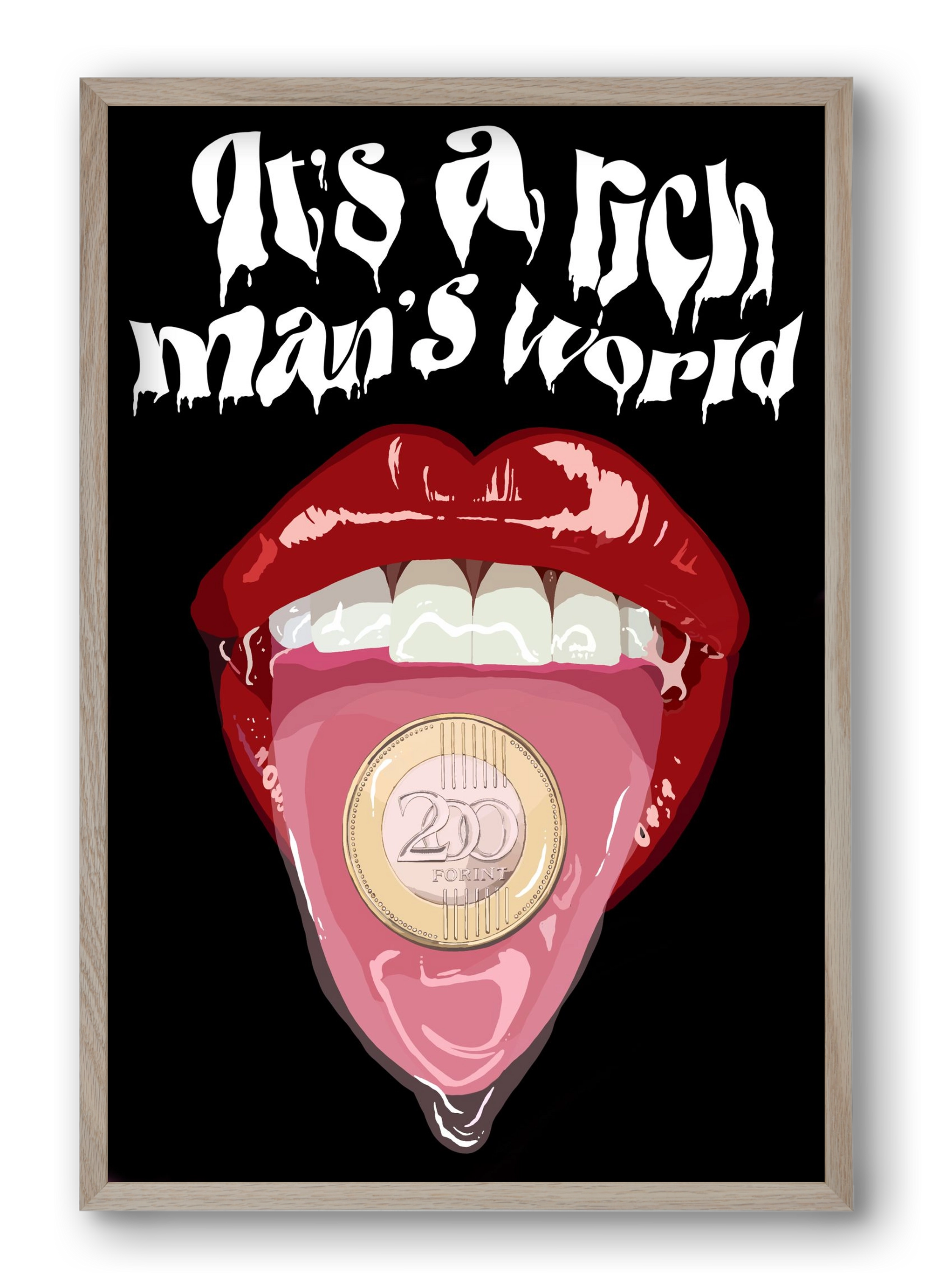 Rich man's world, 40x60 cm (40x60 cm), Tölgy keret