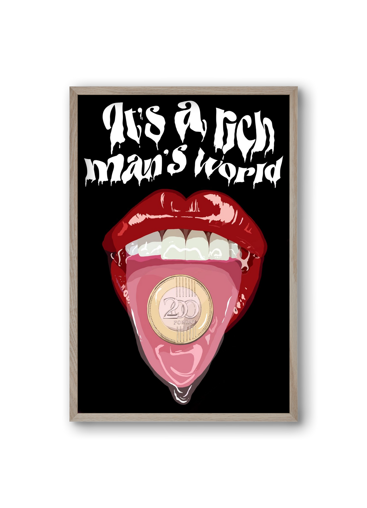 Rich man's world, 20x30 cm (20x30 cm), Tölgy keret