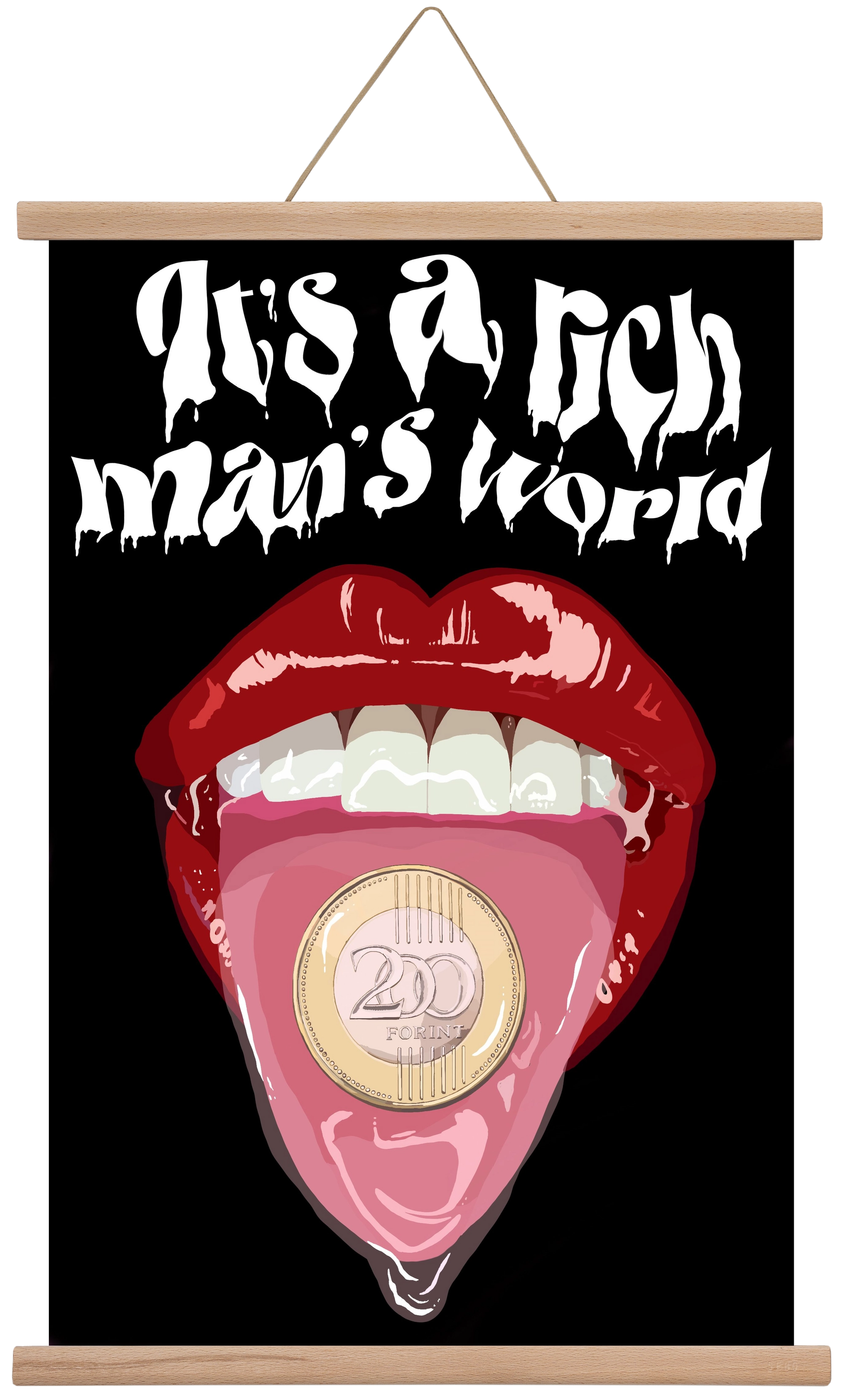 Rich man's world, 40x60 cm (40x60 cm), Tölgy akasztó