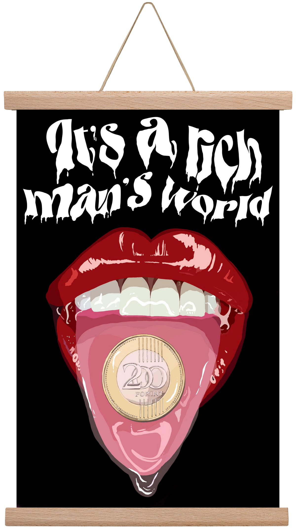 Rich man's world, 30x45 cm (30x45 cm), Tölgy akasztó